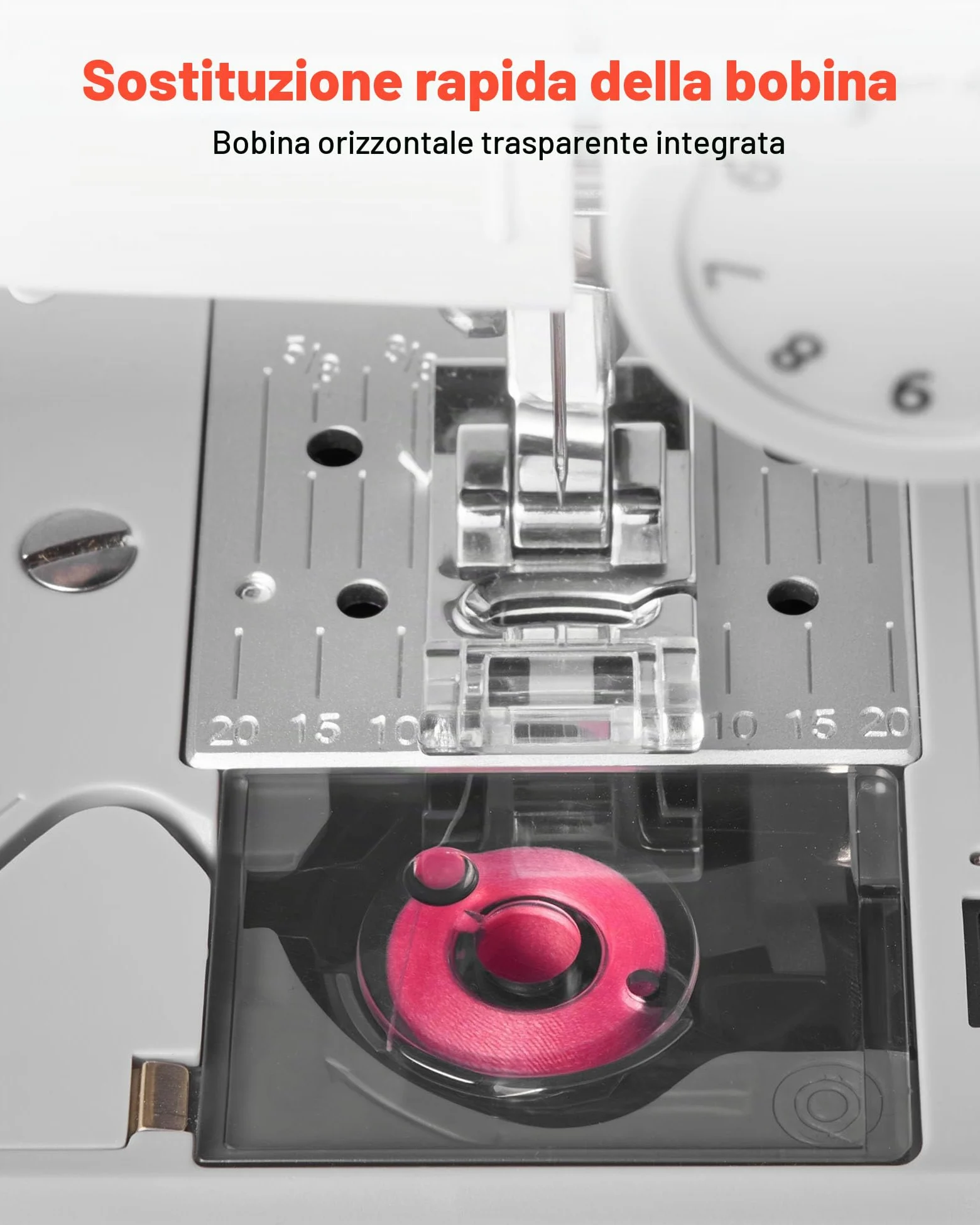 VEVOR Macchina da Cucire Computerizzata con 200 Applicazioni di Punti, Schermo LED, Pedale Luce, Macchina da Cucire Digitale con Motore Potente per Lavori Artigianali, Bianco