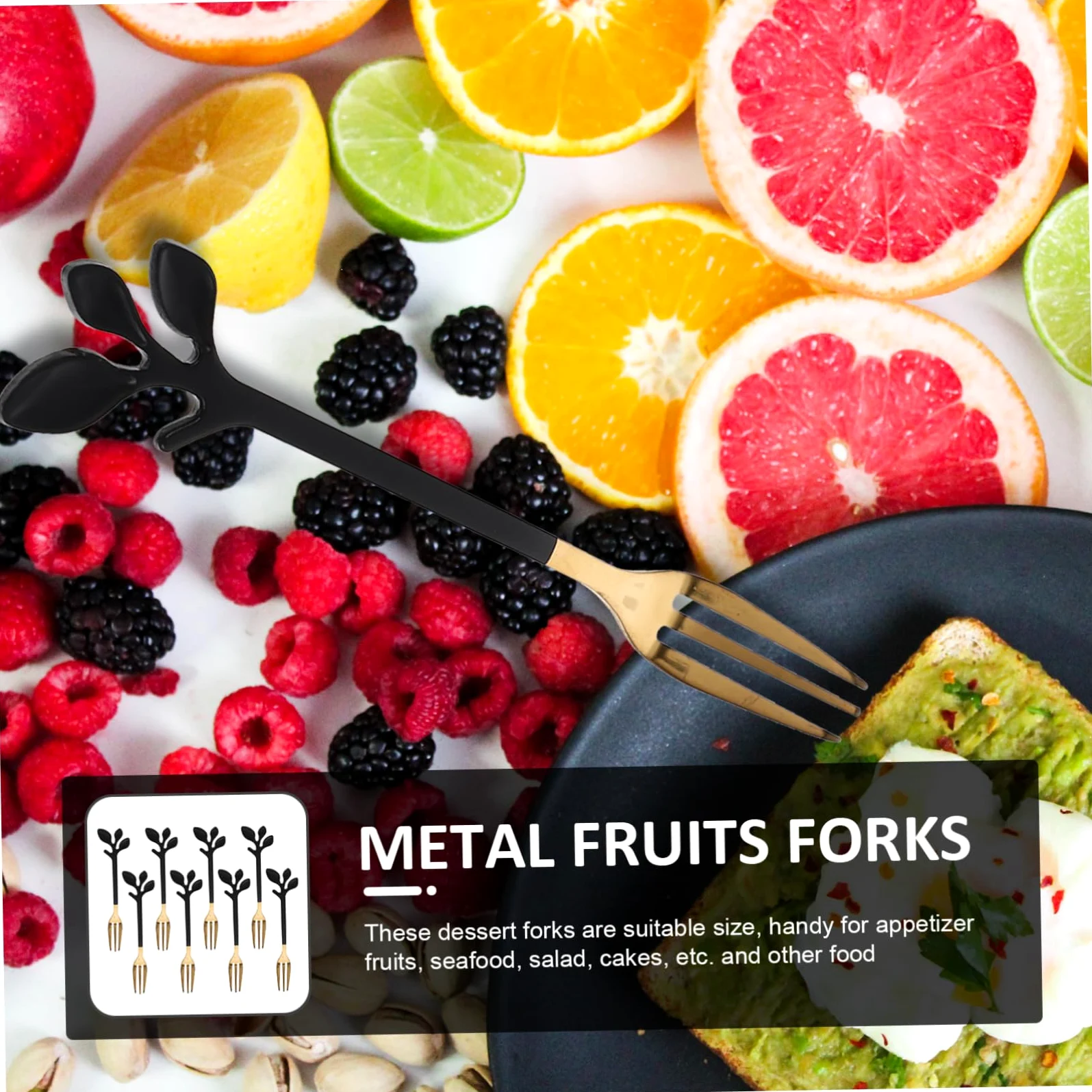 Amosfun Pz forchetta da frutta in acciaio inox forchetta foglia antipasto forchette da degustazione domestiche forchette dolce forchettine dolce per snack piccole