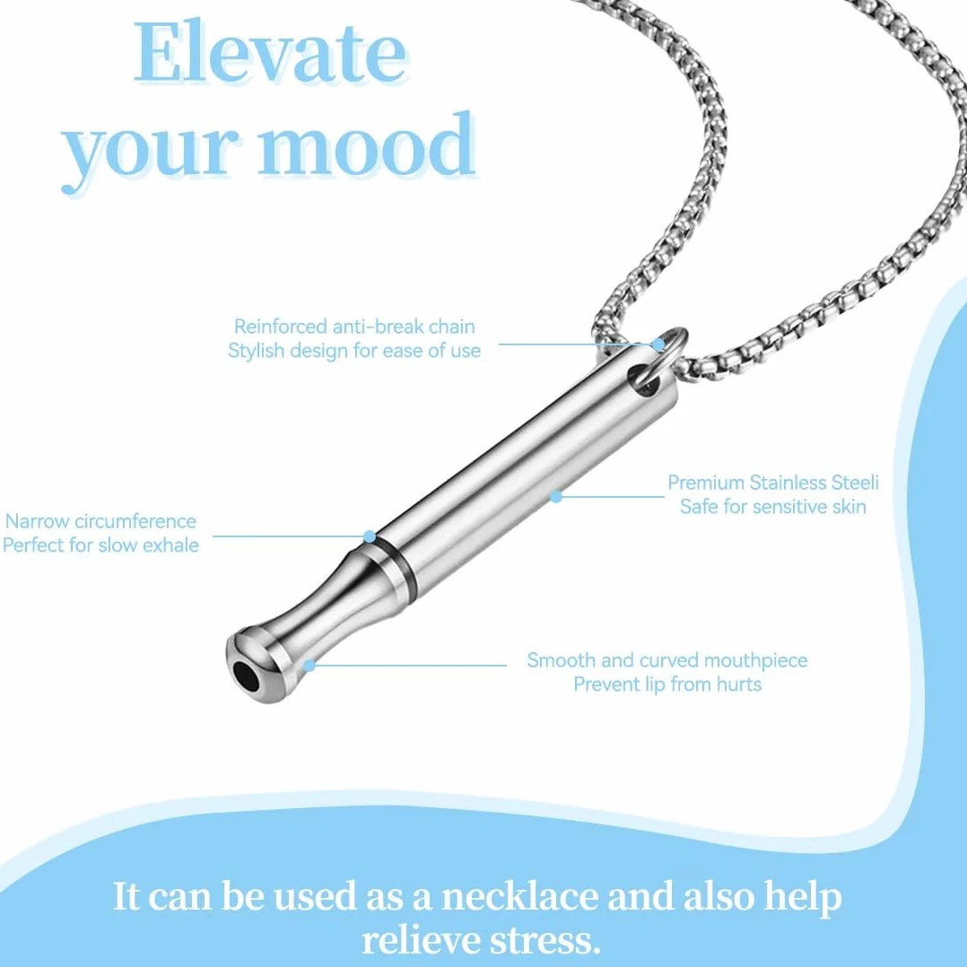 Collana meditativa Premium antistress per ansia 2 Pezzi Nero Acciaio