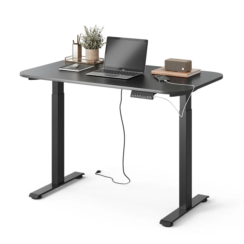 Vicco Scrivania Elevate, Nero/Antracite, 120 x 70 cm | 2 motori, adatto all'uso come postazione di lavoro o scrivania per computer