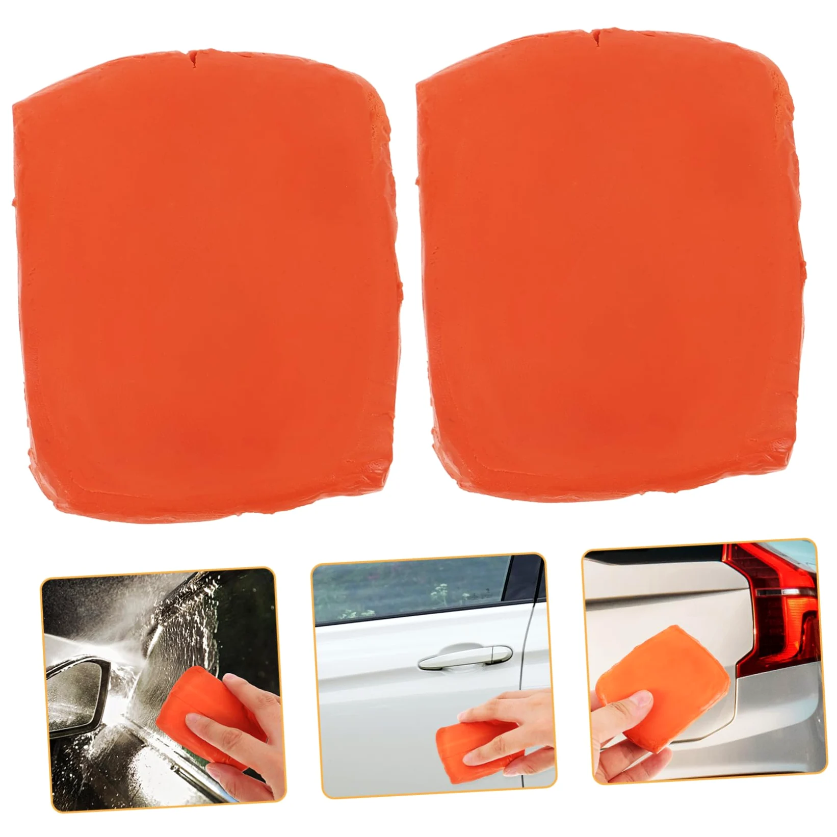 5 Set Dell'autolavaggio Argilla Macchine Plastilina Prodotti per La Pulizia Dell'auto Accessori per La Pulizia Dell'auto Dettagli Auto Gomma da Cancellare Arancia 4 Pezzi*5