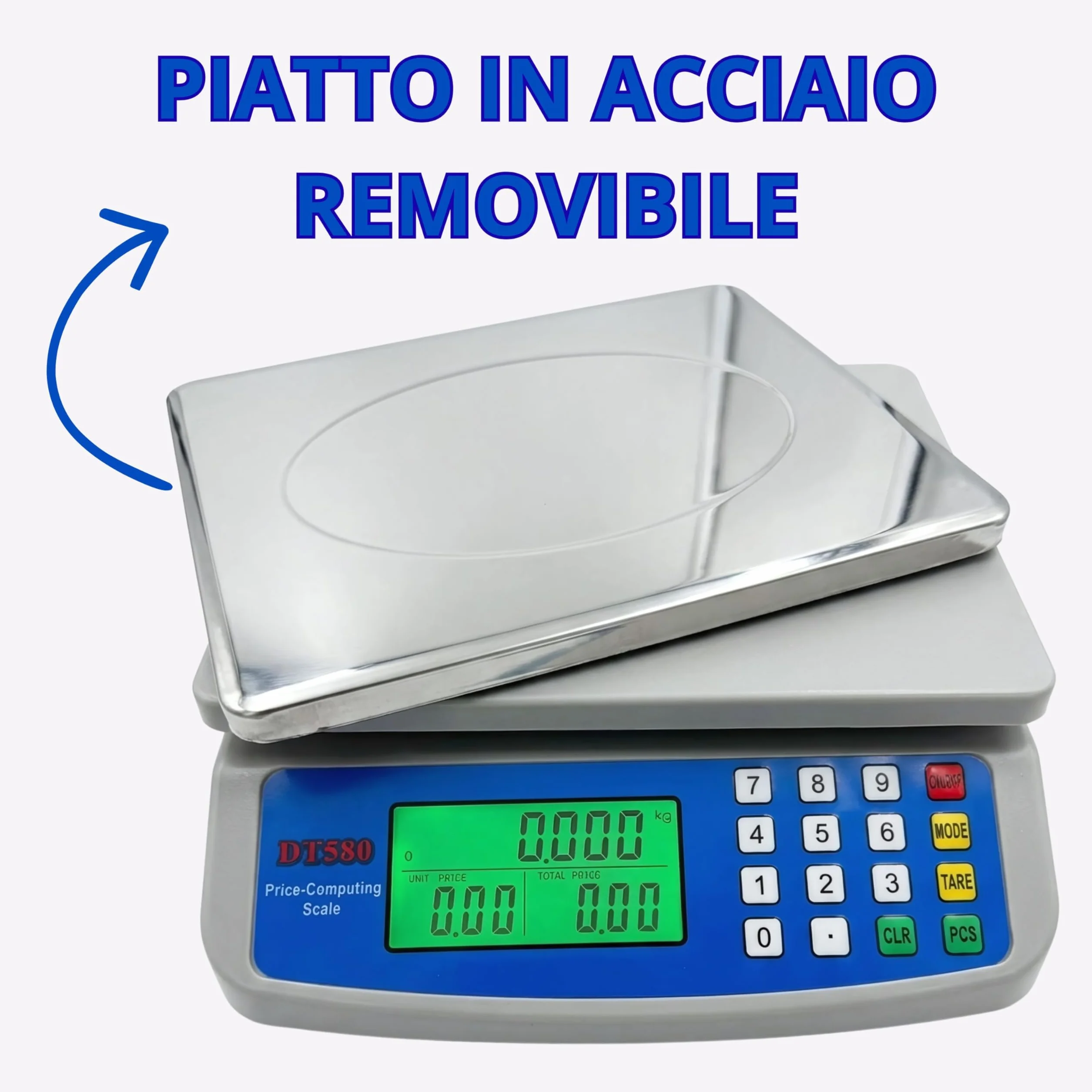 Yasta Bilancia da Cucina Professionale Digitale Alta Precisione 1g-40kg | Bilancia 10kg-40kg Compatta con Calcolo Prezzo e Funzione Tara | Ideale per Professionisti e Casa
