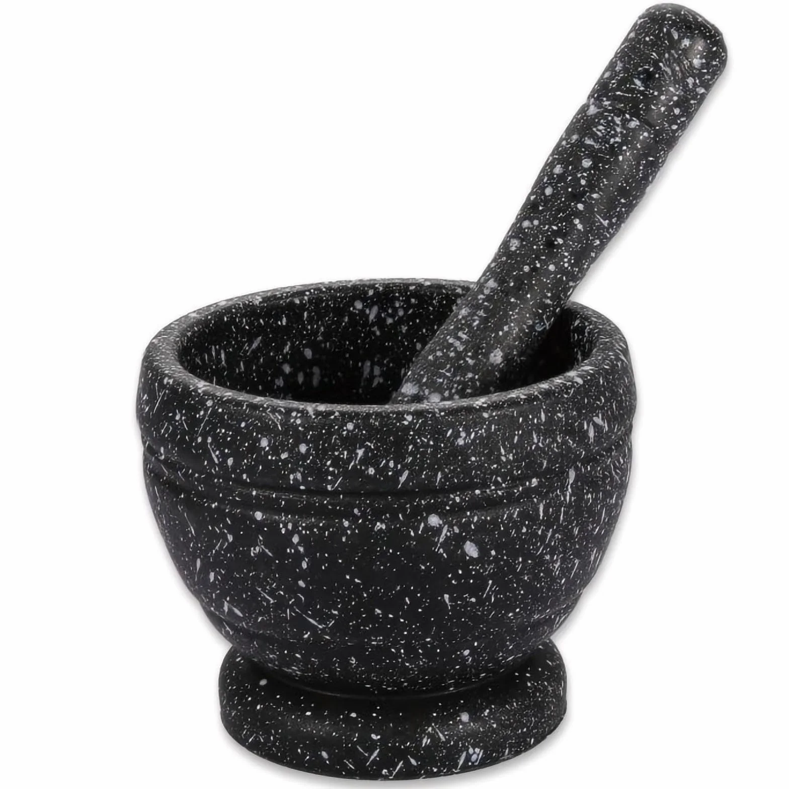 Mortaio Con Pestello per Pesto in Casa Macinino da Cucina Ø 11 x 9 cm Grigio