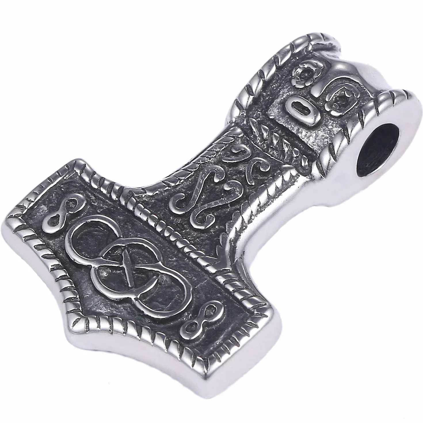 DonDon Collana Uomo Martello di Thor Acciaio Inox
