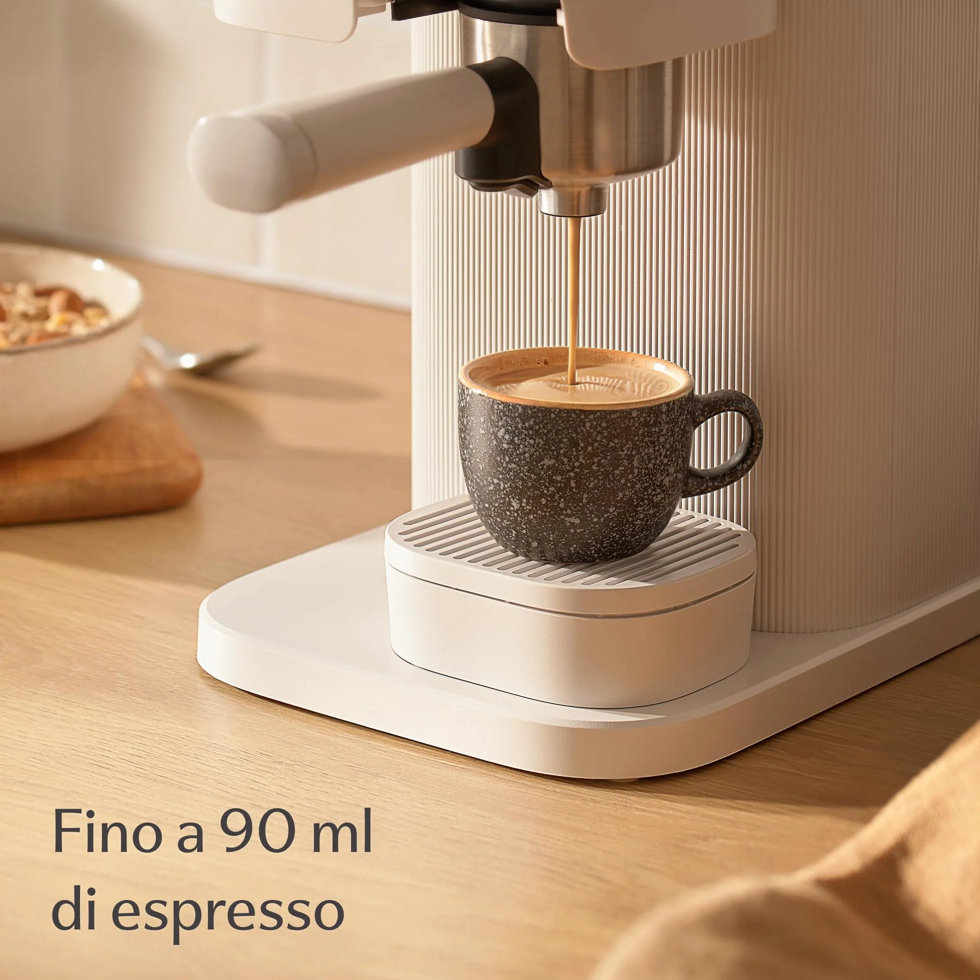 Set di 4 Tazzine da Espresso con Piattini 90ml in Ceramica Gres Spesso Smalto Reattivo Artigianale Giallo