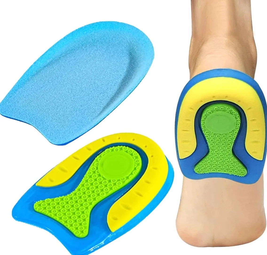 Coppia 2 Talloniere in GEL di silicone taglia 35-46 Solette protegge il tallone e allevia il dolore agli speroni, fascite plantare, spina calcaneare, la tendinite, talloniera scarpa Alzatacco