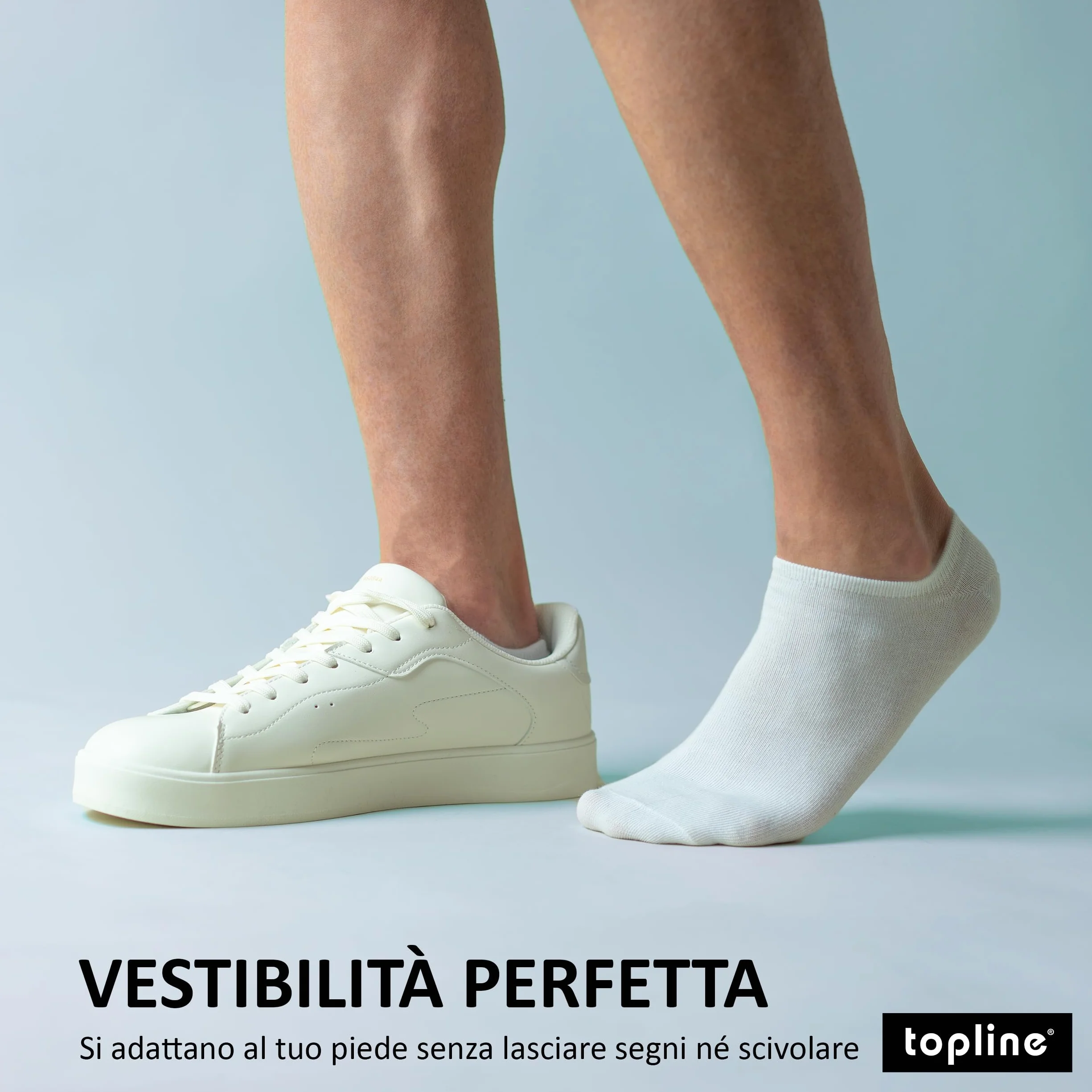Topline Calzini Uomo e Donna Corti in Cotone Traspiranti