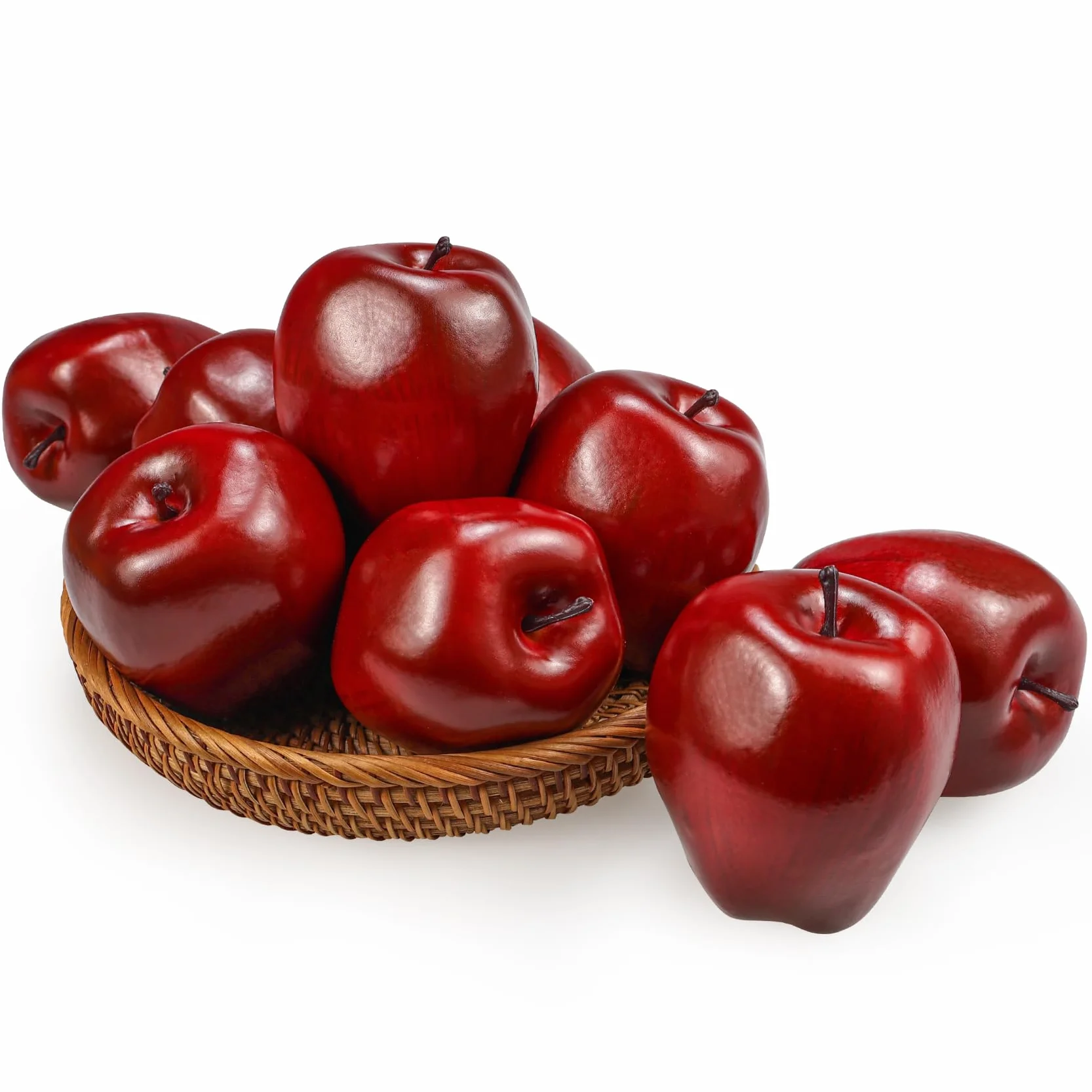 Lorigun Mele Rosse Artificiali 6 Pezzi Frutta Decorativa