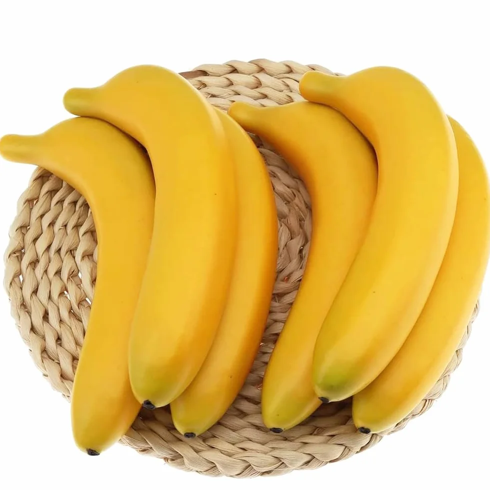 LATRAT banana artificiale realistica 10 pezzi decorazione frutta finta feste festival