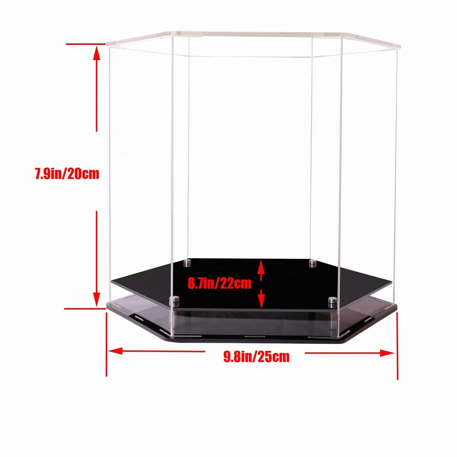 Espositore trasparente per cappelli 24 x 21 x 20 cm