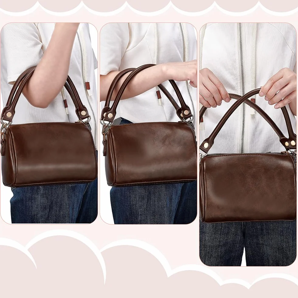 PH PandaHall Manici per Borse in Pelle Marrone 40cm Cinghia Corta di Ricambio