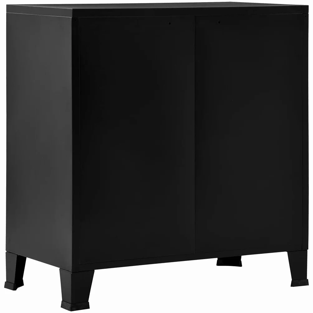 GuyAna Armadio Classificatore Industriale Nero 75x40x80 cm in Acciaio,Armadio Classificatore,Armadi Archivio,Schedario da Ufficio,Cassettiera da Ufficio