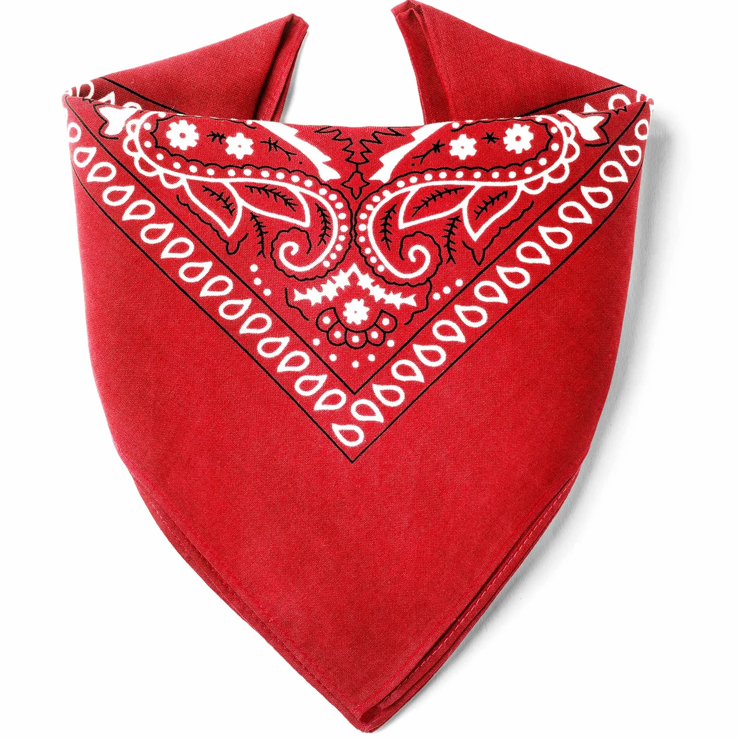 Bandana 100% cotone donna uomo bambini fazzoletto da collo motivo paisley copricapo sciarpa motociclista
