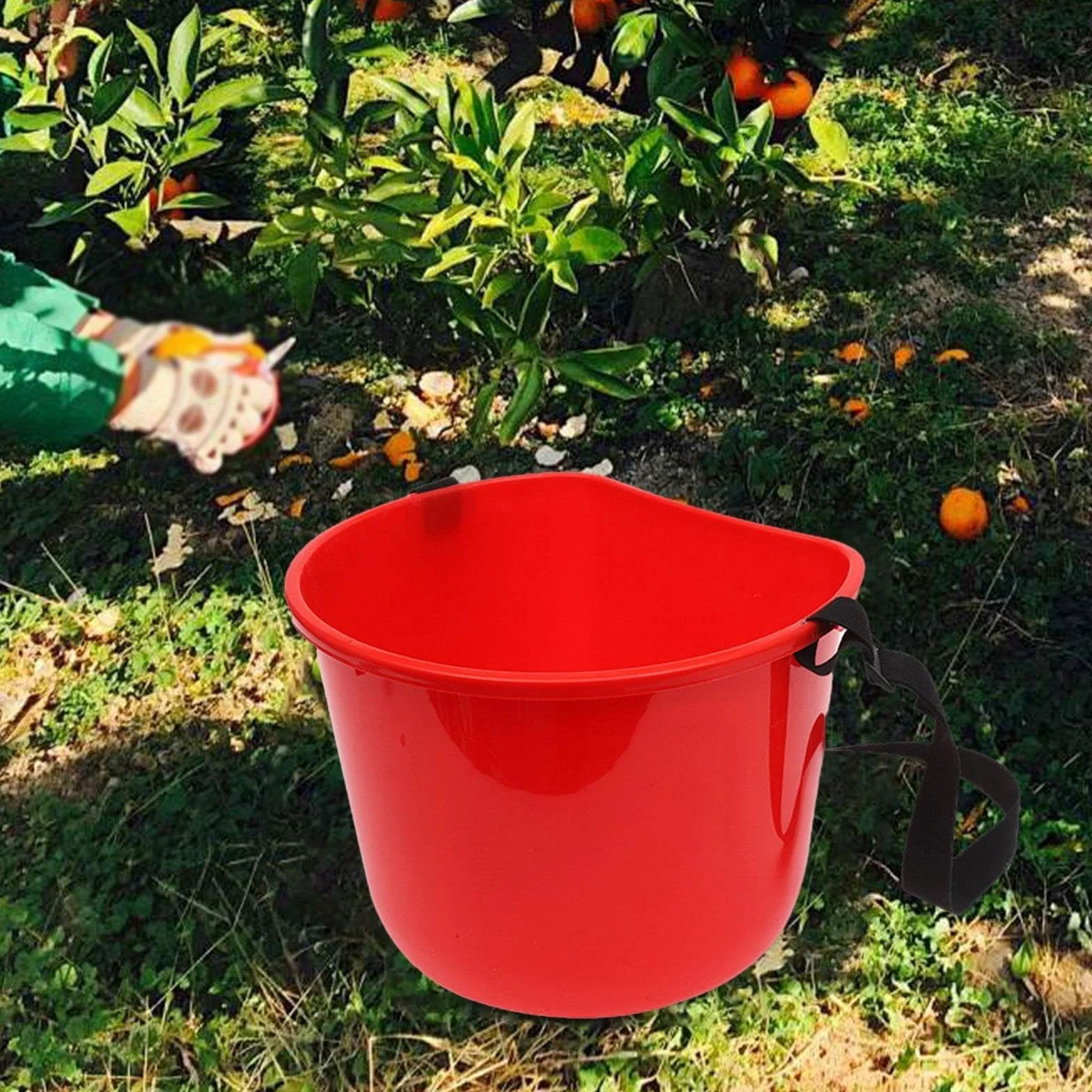F Fityle Cesto per la raccolta della frutta, secchio raccoglitore, capacità, leggero, accessori, contenitore per attrezzi da giardinaggio per cortile,