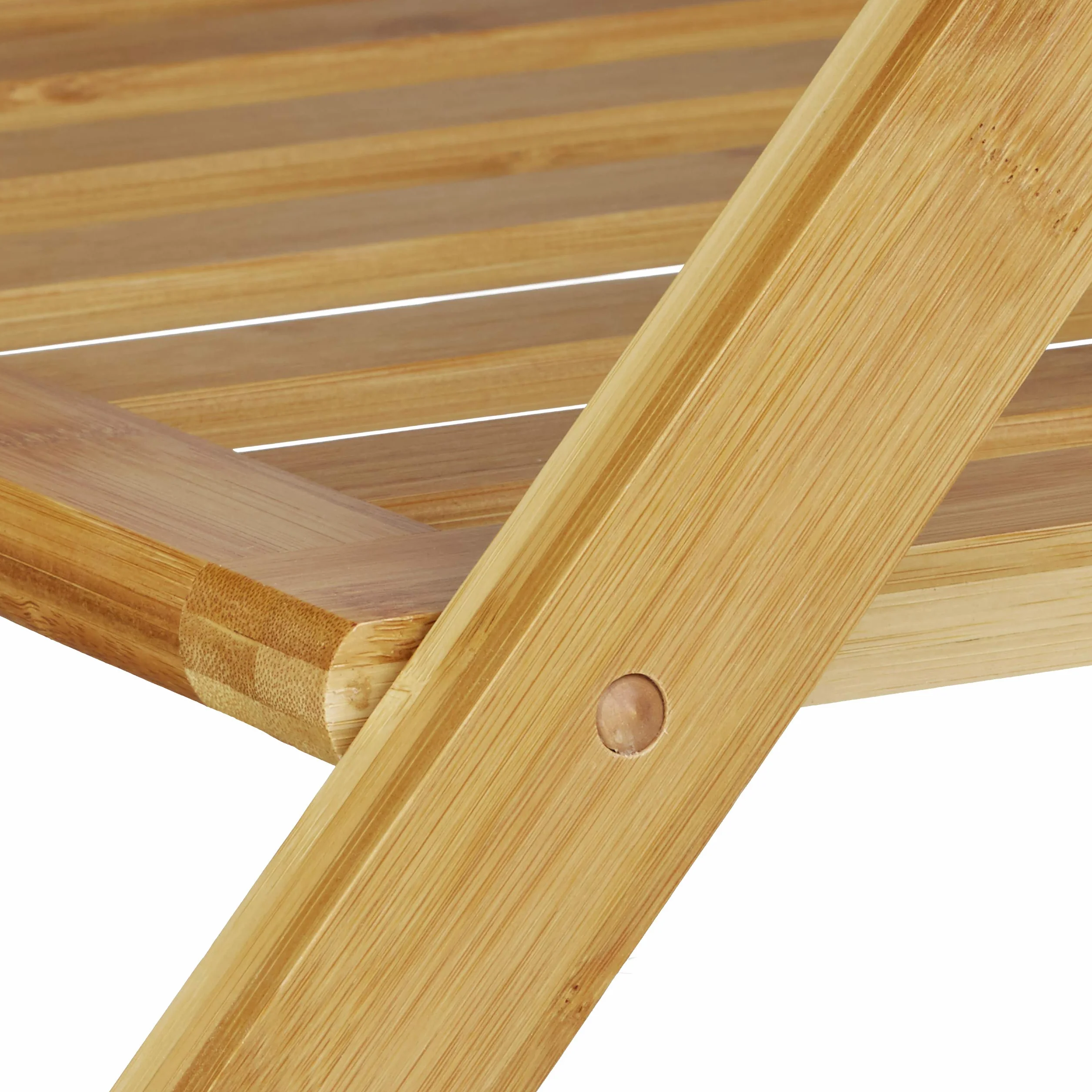 Relaxdays Portavaligie in Bambù Pieghevole 2 Ripiani 53 x 68 x 47 cm Naturale