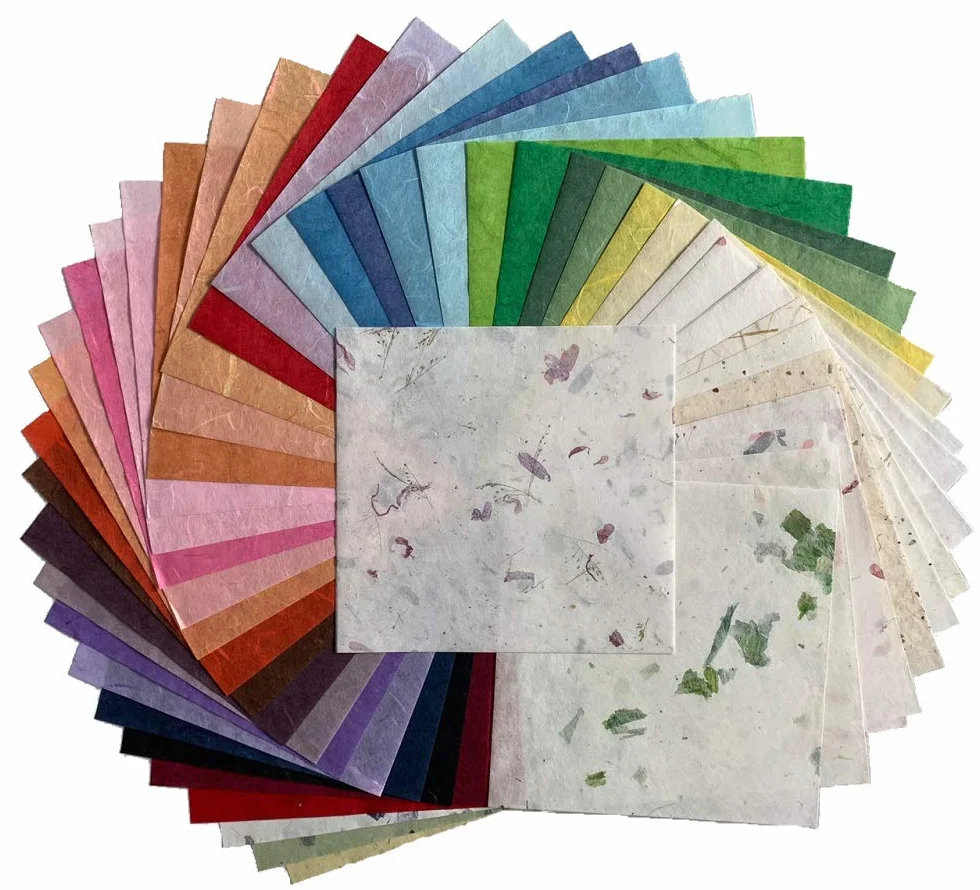 Carta di Gelso 50 Fogli Quadrati per Origami Fai da Te