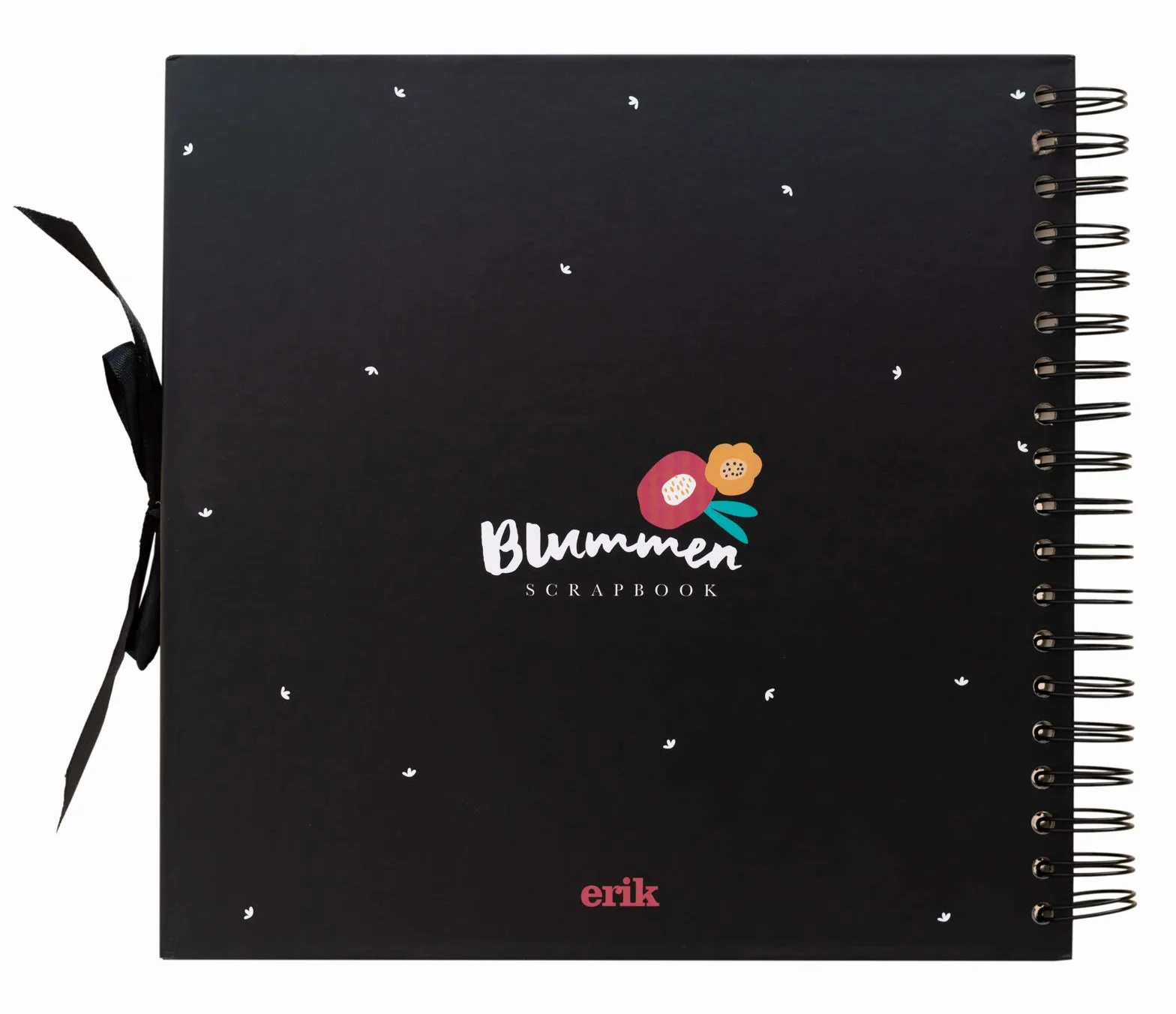 Grupo Erik Album Fotografico Scrapbook Blummen - Album Fotografico Personalizzabile 26x26 cm Spirale, 40 Pagine Bianche per Incollare e Scrivere, con Copertina Rigida