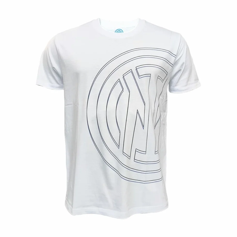 Inter T-Shirt Oversized Logo Bianca t-Shirt Uomo Unisex - Adulto (Pacco da 1)