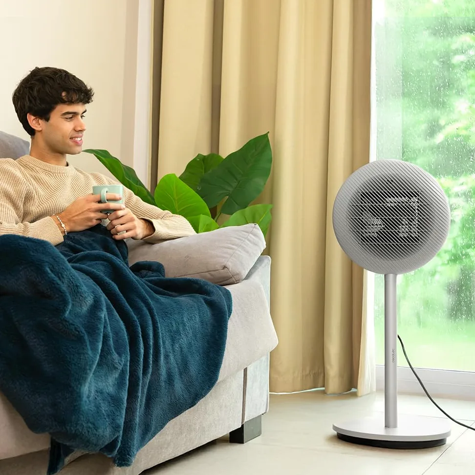 Cecotec Termoventilatore Ceramico a Colonna con Telecomando ReadyWarm 2100 Sun. 2000W, 2 Potenze, Basso Consumo, Display LED, Controllo Tattile, Termostato Regolabile, Oscillazione Automatica