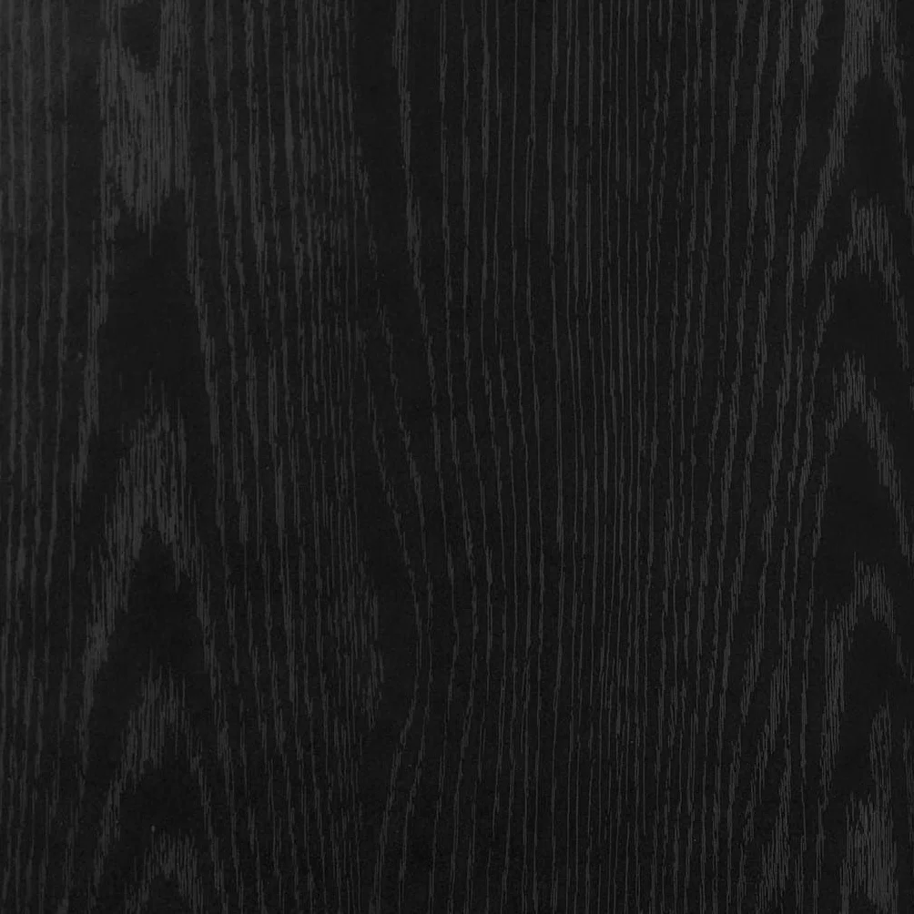 Armadietto per dischi in vinile, colore nero, effetto rovere, 100 x 38 x 48 cm, mobile multimediale Hifirack, lowboard, credenza, scaffale per CD, DVD, Blu-ray, console da gioco in vinile