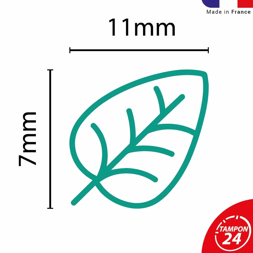 Timbro foglia albero | 11mm | Natura | Timbro inchiostrante vegetale | Albero leaf stamp ink