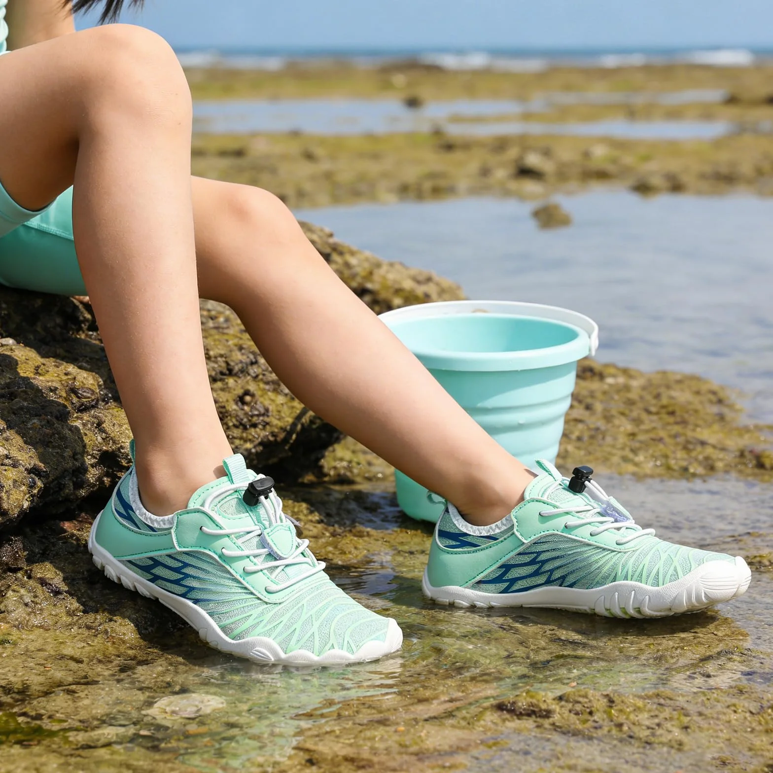 SAGUARO Scarpe da bagno bambini a piedi nudi asciugatura rapida traspiranti punta larga misure 25-35
