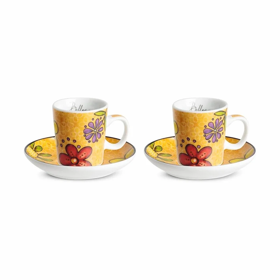 Egan Set 2 tazze caffè Bellamore Arancione ML 100