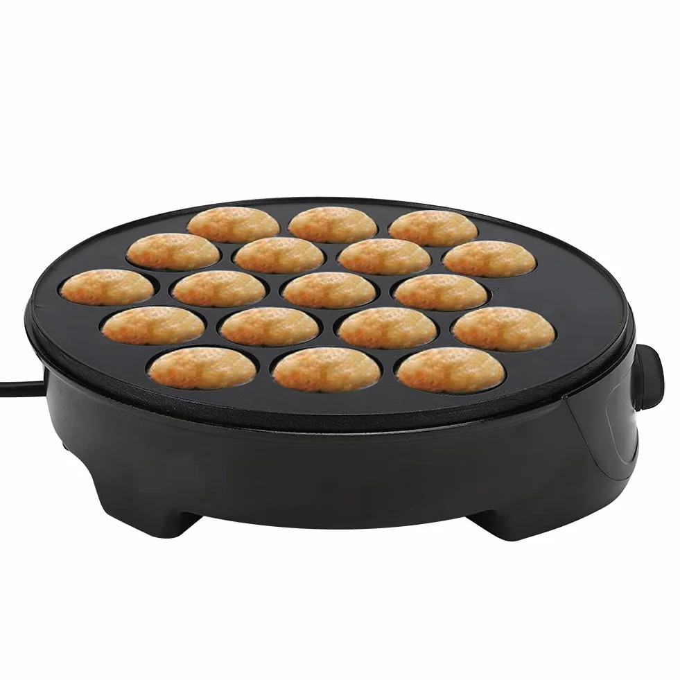 Macchina Elettrica per Takoyaki 18 Fori Antiaderente Piastra Giapponese 4cm