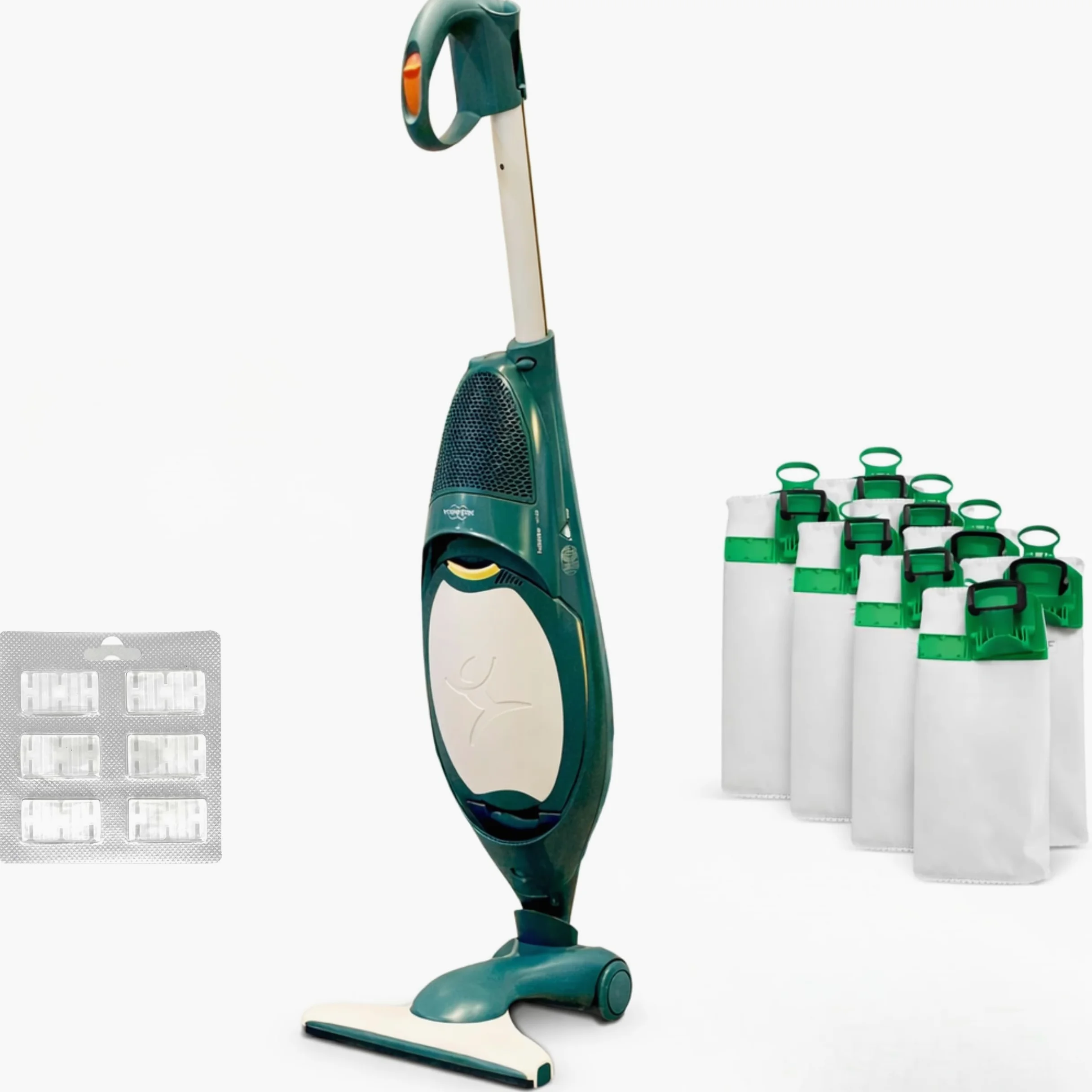 Aspirapolvere VK140 FOLLETTO + Spazzola HD40 + 6 Sacchetti, Sacco 2,5L, Filtri e Profumini Inclusi, Motore Originale, 74 dBA, 3 kg, Garanzia 2 Anni