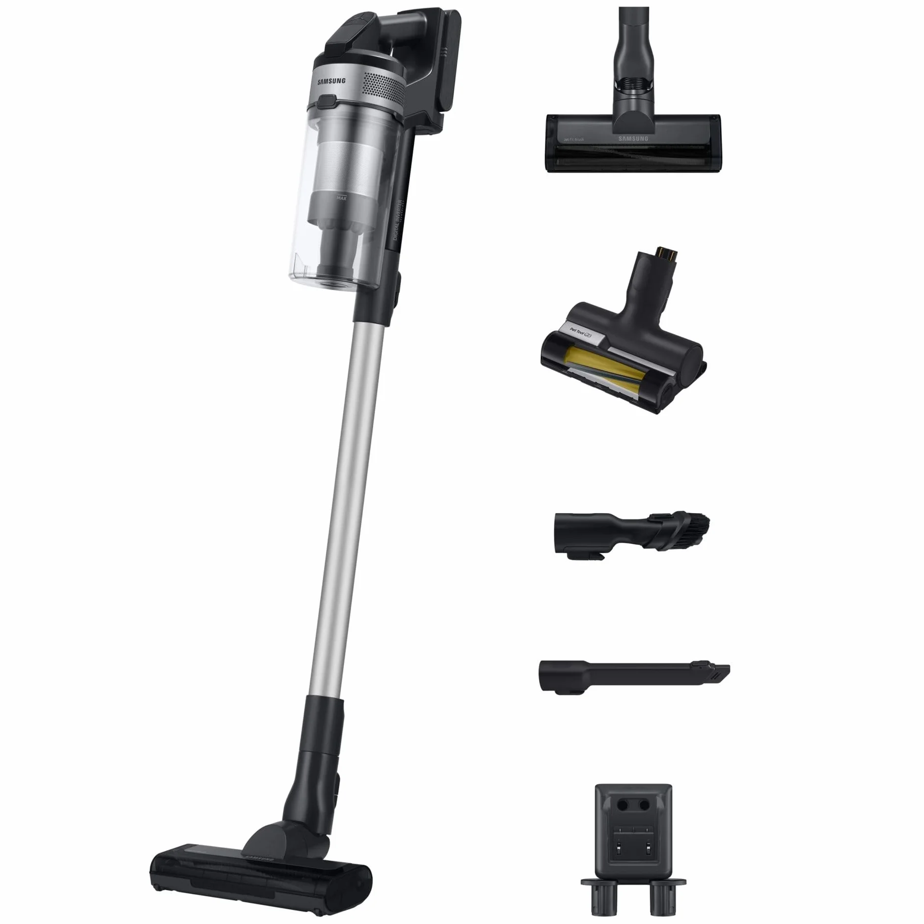 Samsung Aspirapolvere Senza Fino VS15A60BGR5 Jet 65 Pet 410 W Argento Ricondizionato