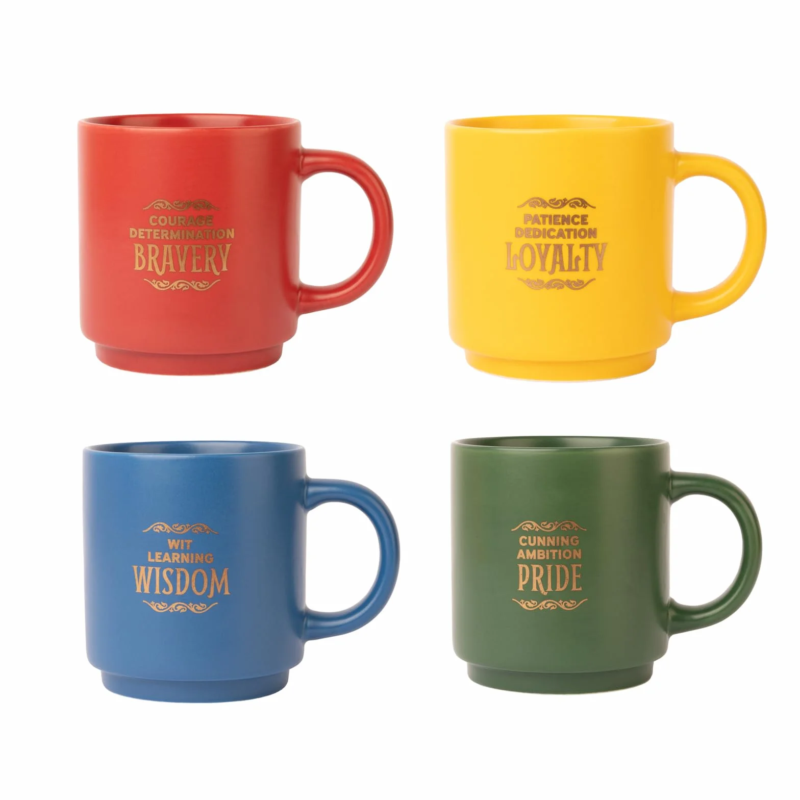 Grupo Erik Set Tazze Harry Potter 4 Tazze Colazione Porcellana Impilabili 300 ml Lavastoviglie Microonde