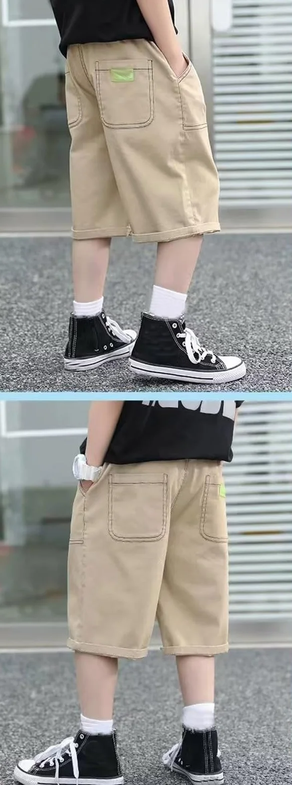 Pantaloncini cargo per bambini elasticizzati modello 98