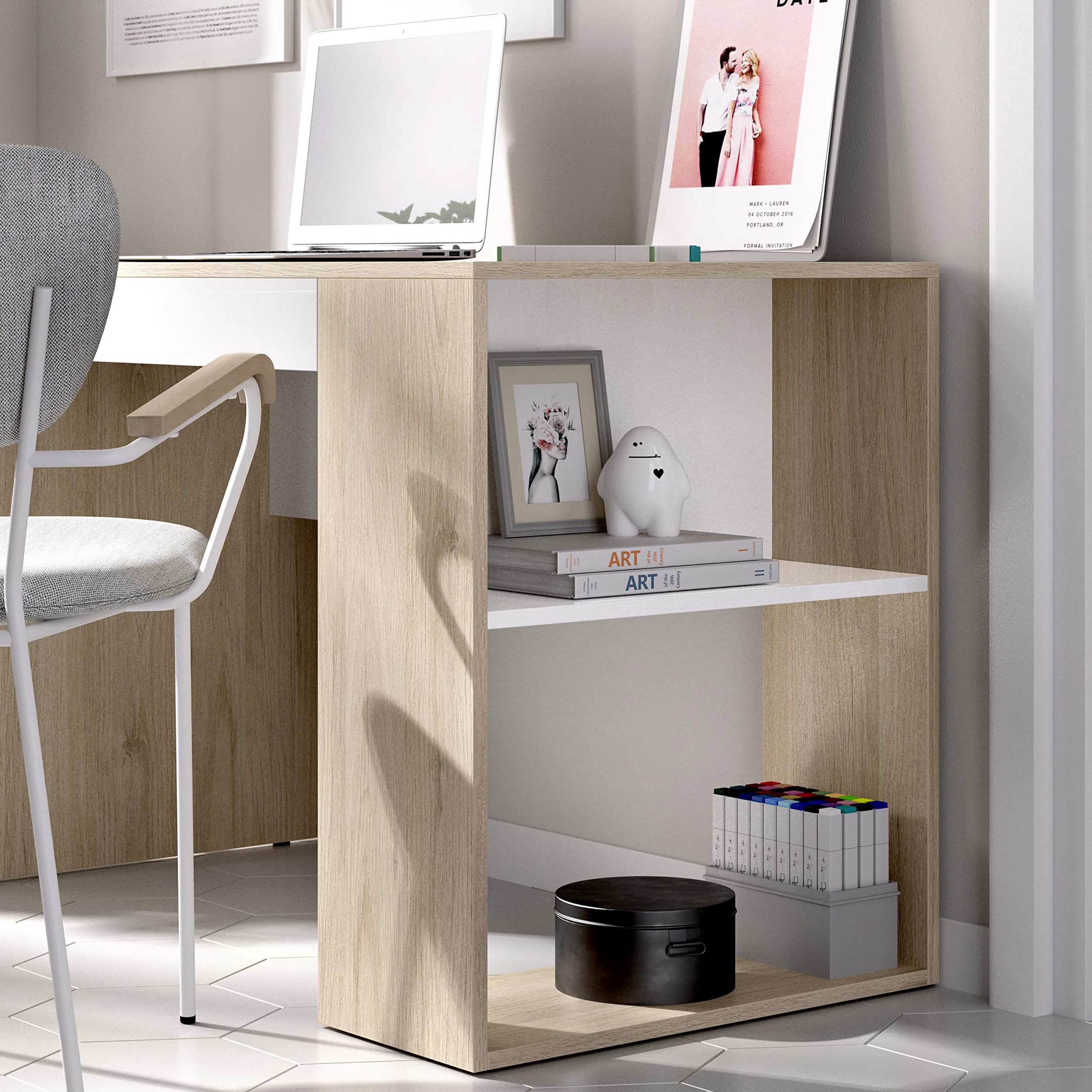 Rimobel DEKIT Grupo TEO Tavolo Scrivania, Legno, Naturale/Bianco, Normale