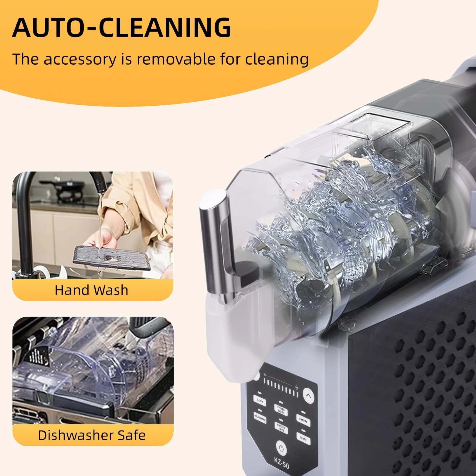 Macchina per Granita Elettrica 2,0L 220W, 5 Modalità, Tattile, per Sorbetto e Bevande
