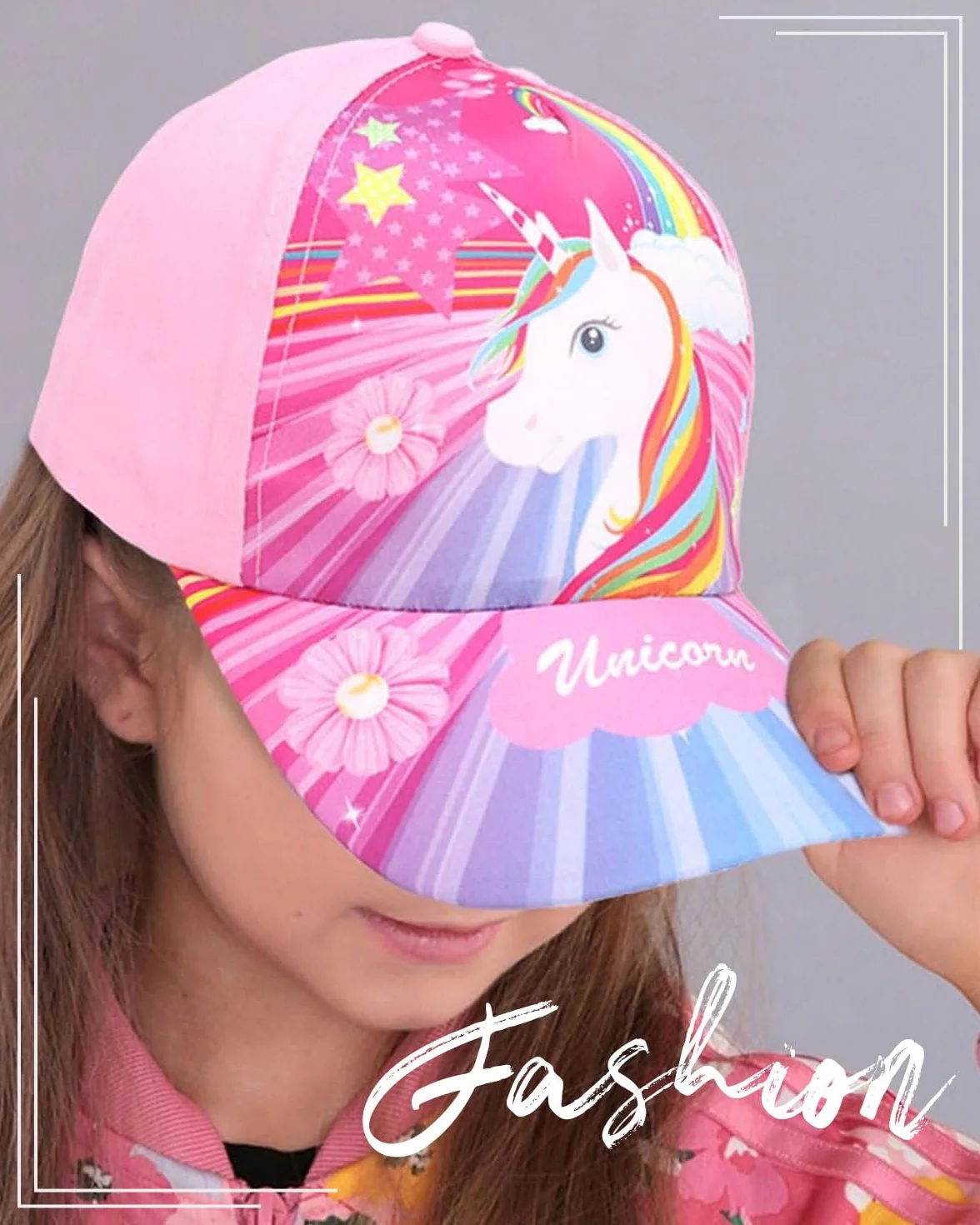 Cappello da sole per ragazze Unicorno Cotone Snapback Berretto da Baseball