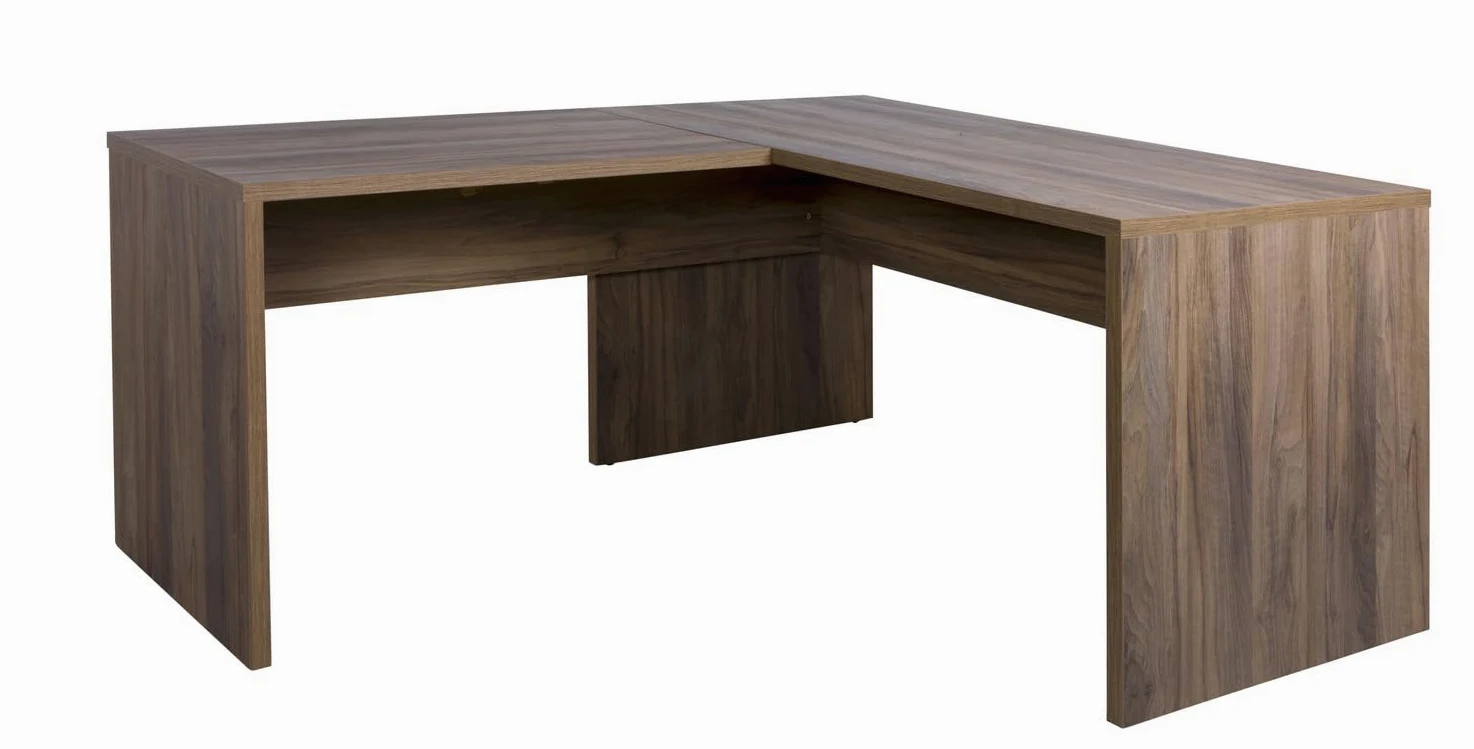 Composad | Scrivania Angolare della Linea DAVINCI BRERA, Scrivania PC, Elegante e Spaziosa, con Modesty Panel, per Ufficio, (LxAxP) 178,20x74,50x160,50 cm, Colore Noce Brera, Made in Italy