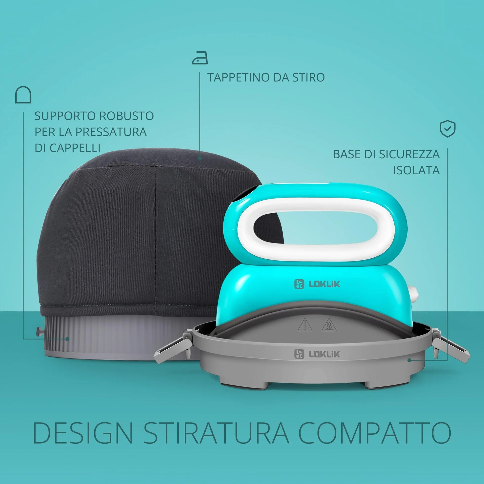 LOKLIK Impress Pressa a caldo automatica per berretti cappelli, sublimazione, vinile