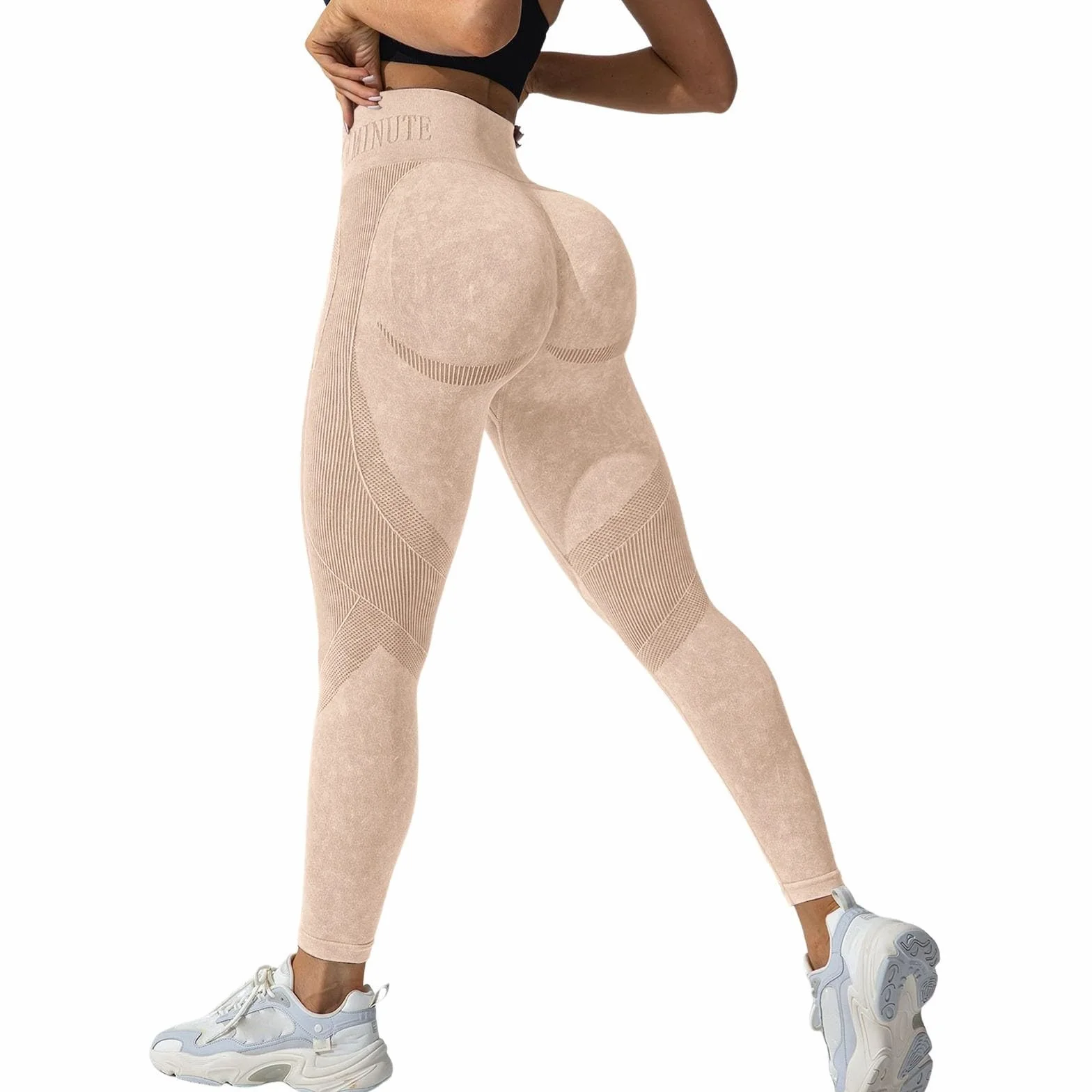 Leggins sportivi da donna anti cellulite compressione vita alta push up yoga