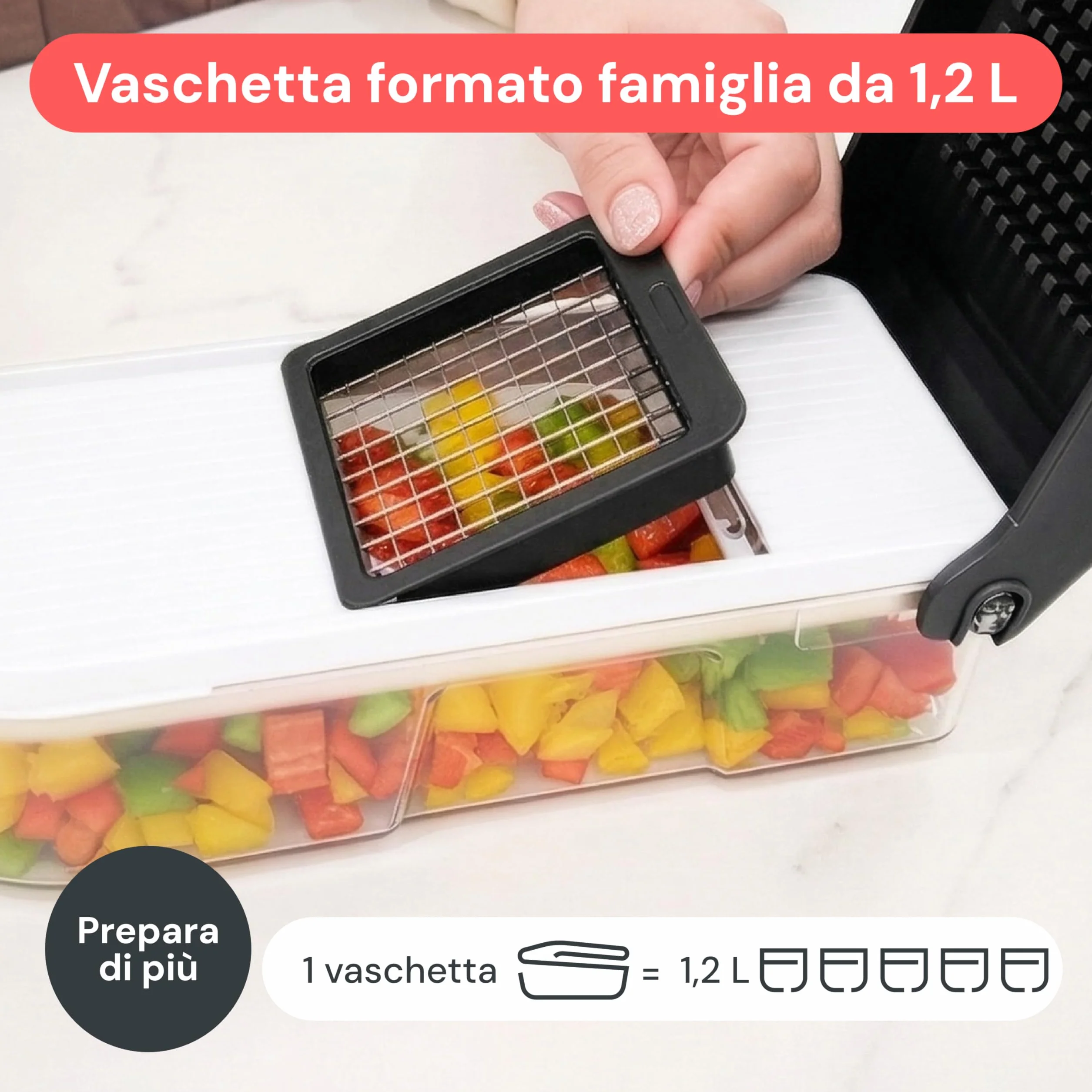 Fullstar Taglia Verdure e Mandolina Affetta Verdure 6-in-1 Bianco Multifunzione