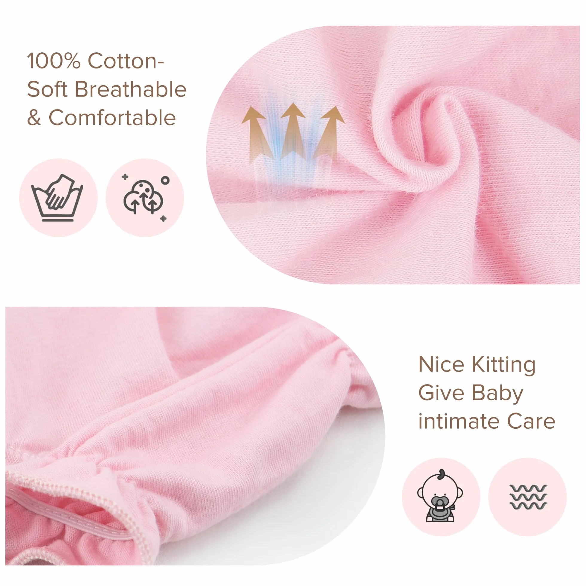 Bloomer Pantaloncini Neonato Cotone Copertura Pannolini