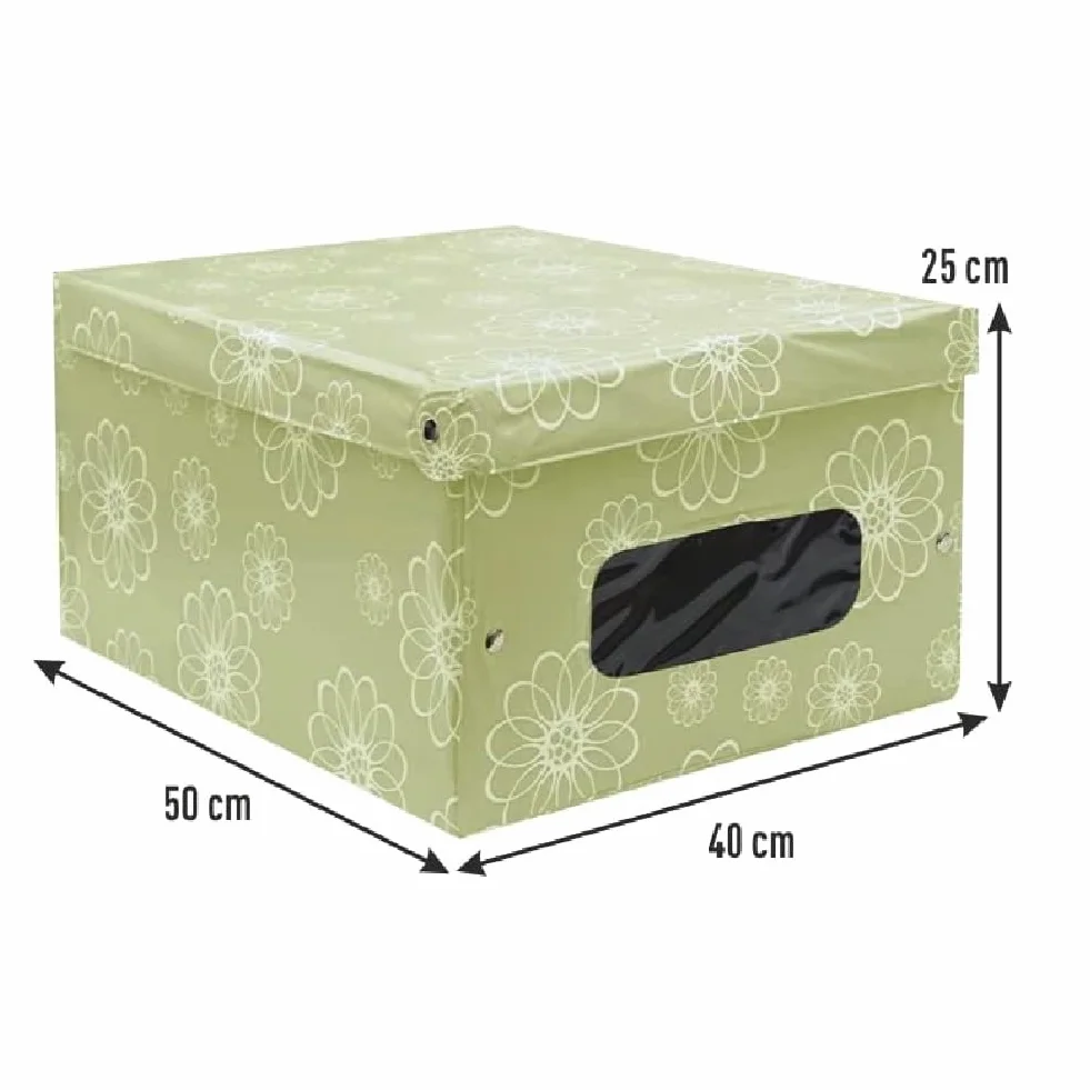 PraTiKo Life Set 4 Scatole Box Armadio PVC 50x40 h.25 cm Colori Assortiti