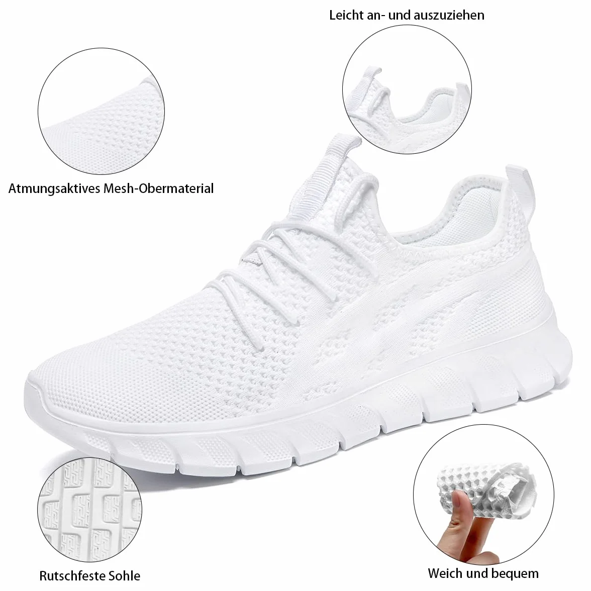 Sneakers Uomo Running Scarpe Ginnastica Camminata Casual Jogging Trekking Tennis Outdoor Fitness Sportive Leggere Traspiranti