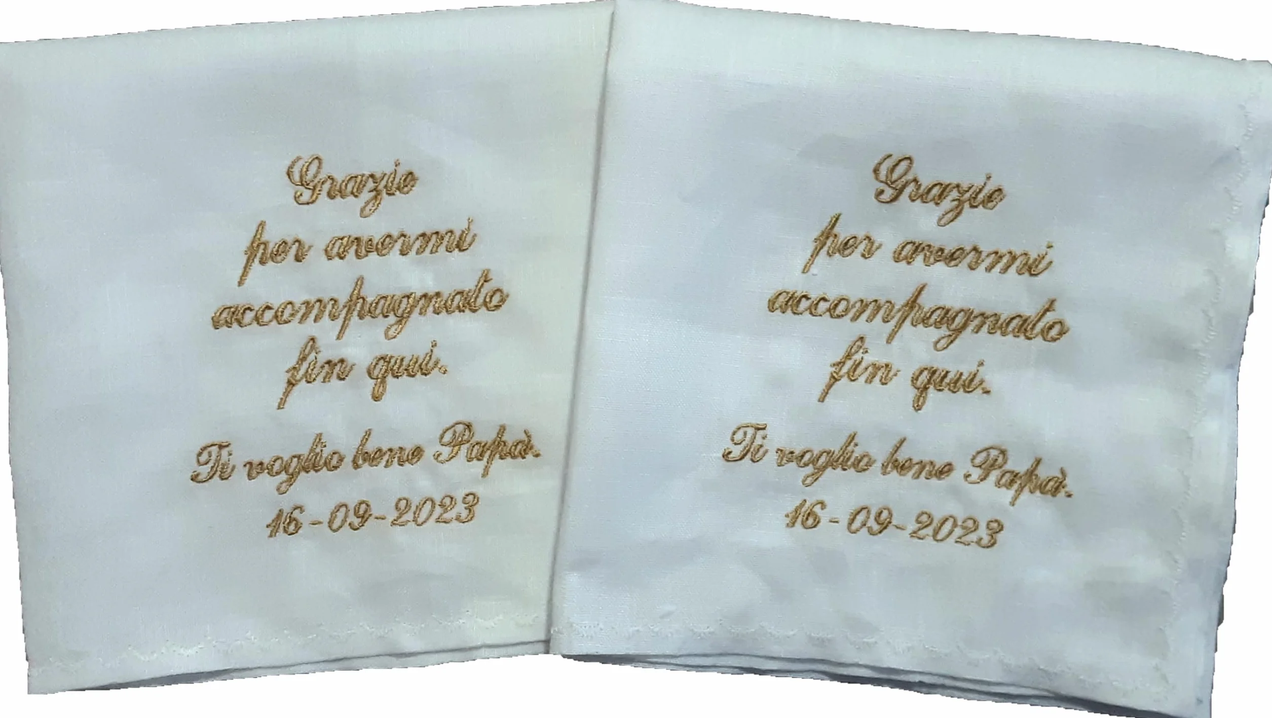 Crociedelizie fazzoletto ricamato in cotone o lino personalizzato con ricamo scatola regalo