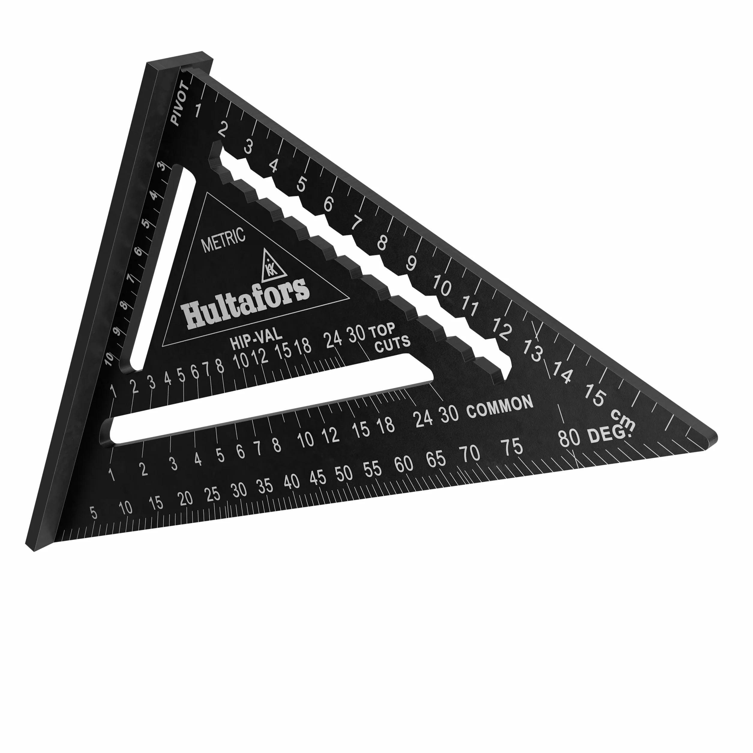 Squadra da carpentiere in alluminio Hultafors 5-in-1 180 mm fresata a CNC
