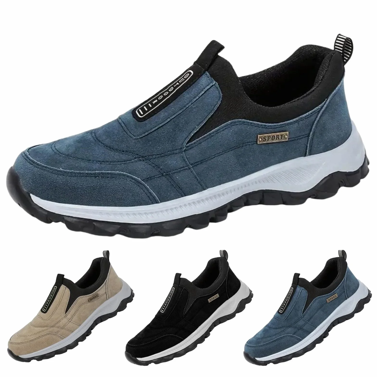 Sneakers Uomo Slip On Scarpe Running Corsa Camminata Outdoor Sportive Comode Traspiranti