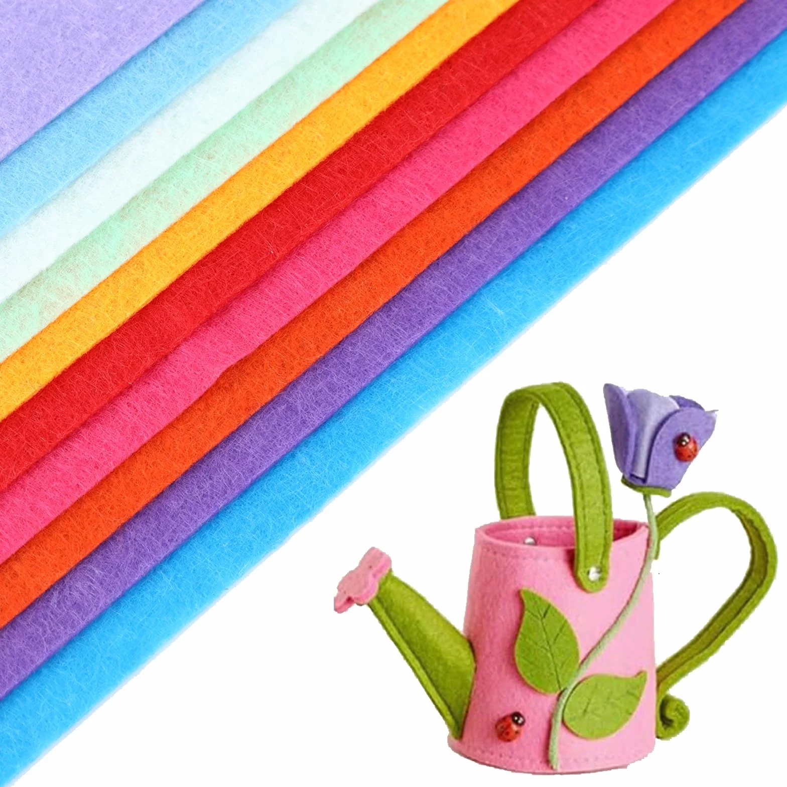 Set di Fogli di Feltro Colorati per Artigianato, 40 Colori, A4 (210mm x 297mm) - Adulti e Bambini