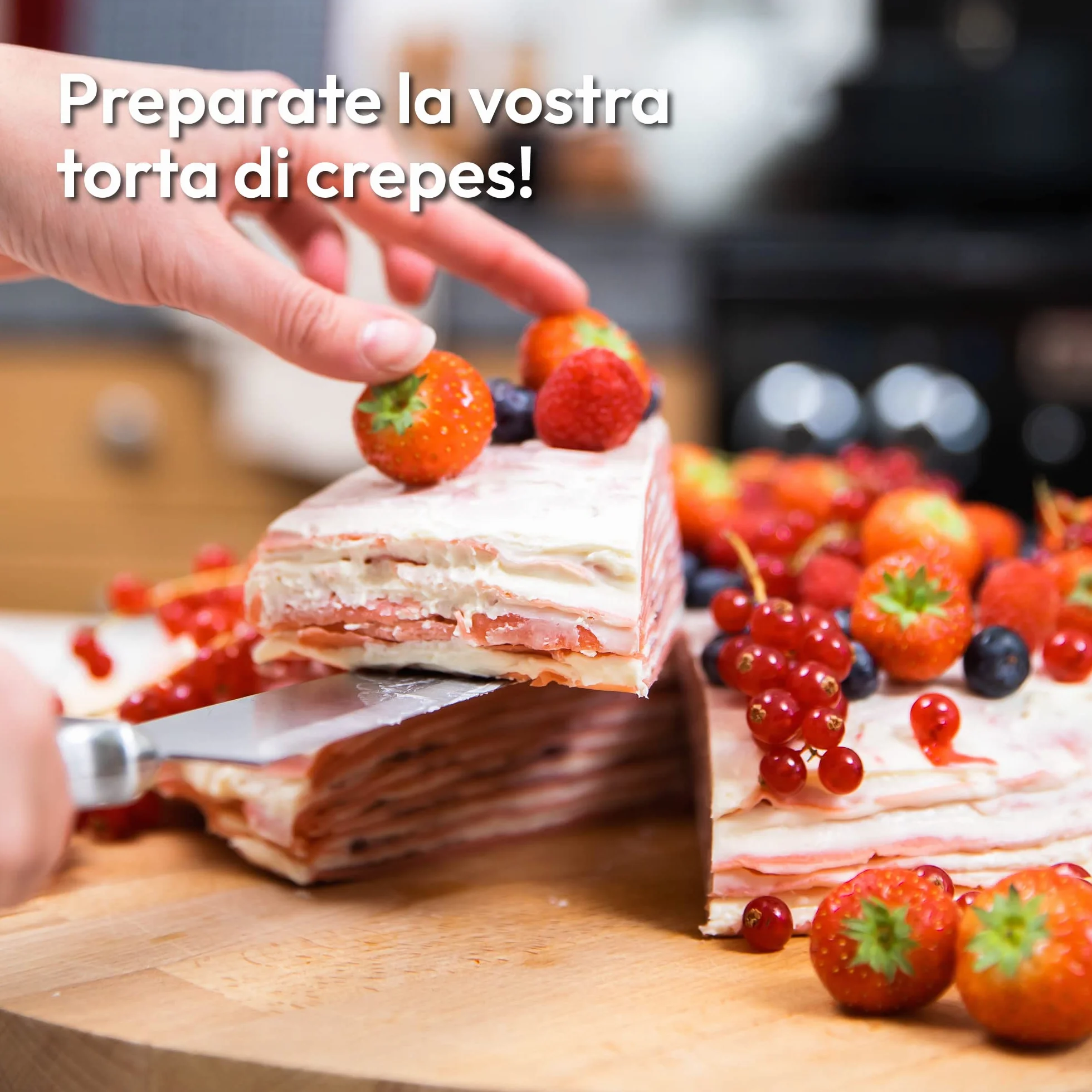 Gadgy Crepiera Elettrica 1000W – Piastra per Crepes e Pancake Maker con Temperatura Regolabile e Spatola Inclusa
