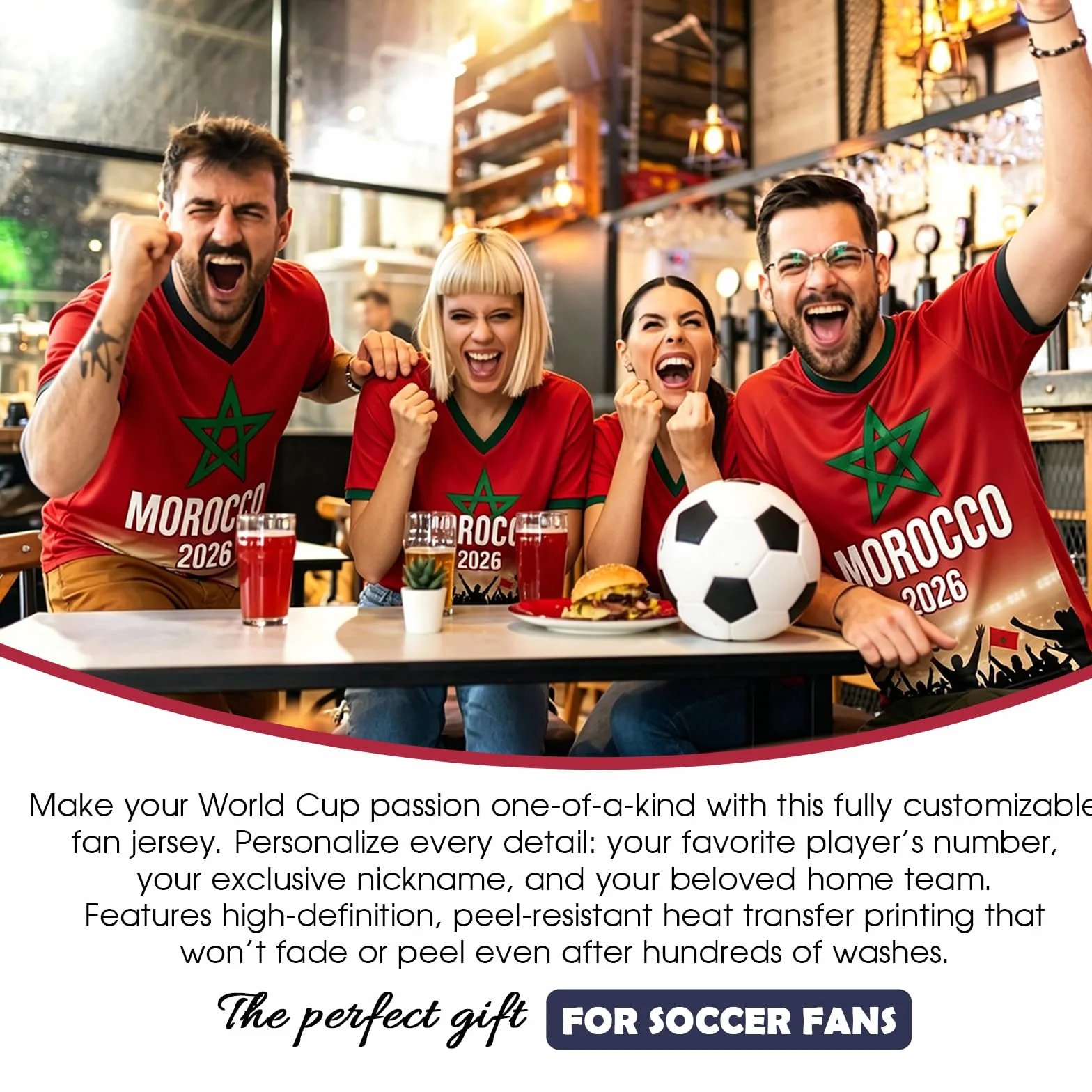 Generico Maglia Personalizzata Mondiali 2026, Maglie da Calcio Personalizzabili con Nome E Numero, Maglie Calcio Personalizzabili per Adulti E Bambini, Maglia Calcio Comoda E Traspirante