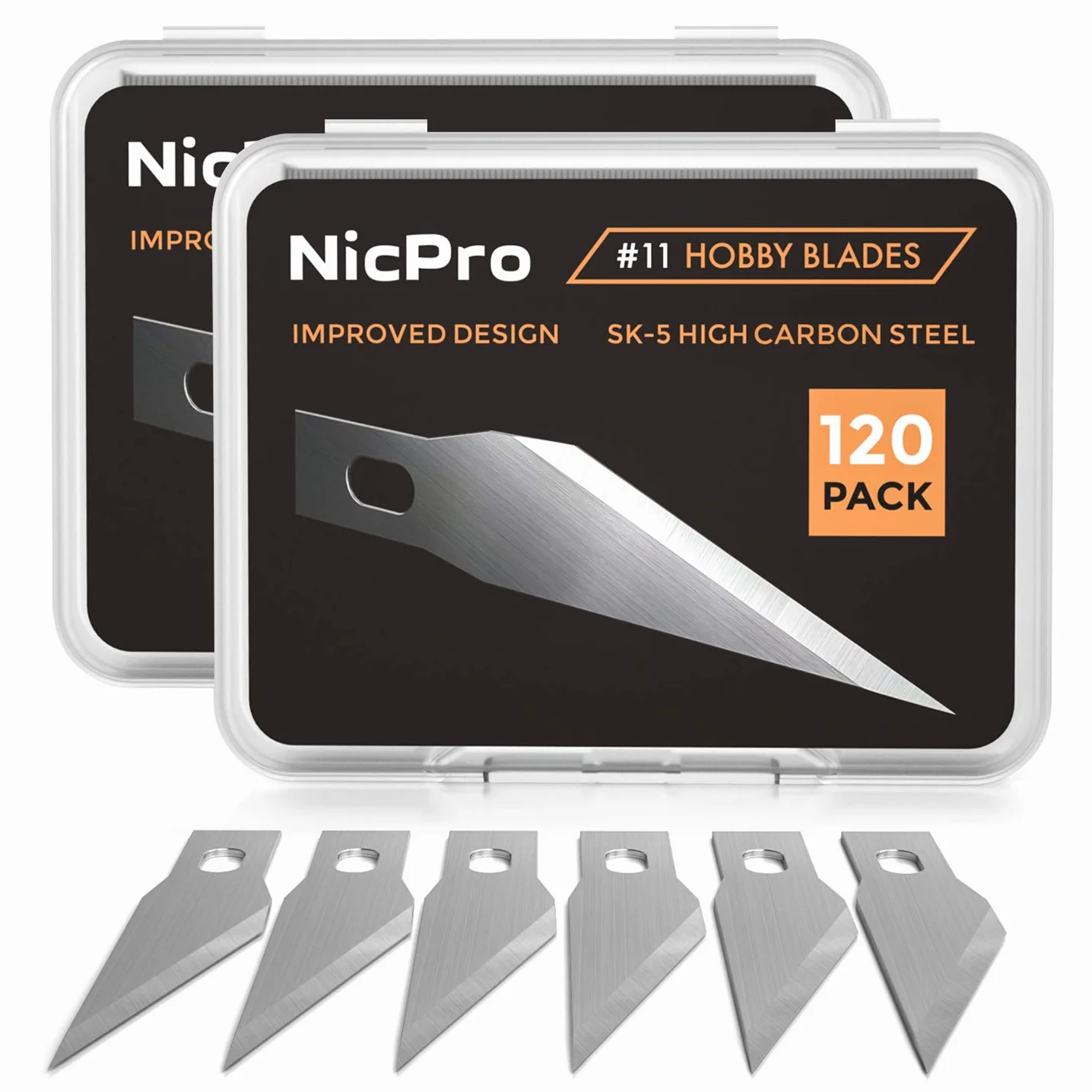 Nicpro 240 pezzi set lame bisturi #11 ultra affilate per hobby taglio artistico con scatola