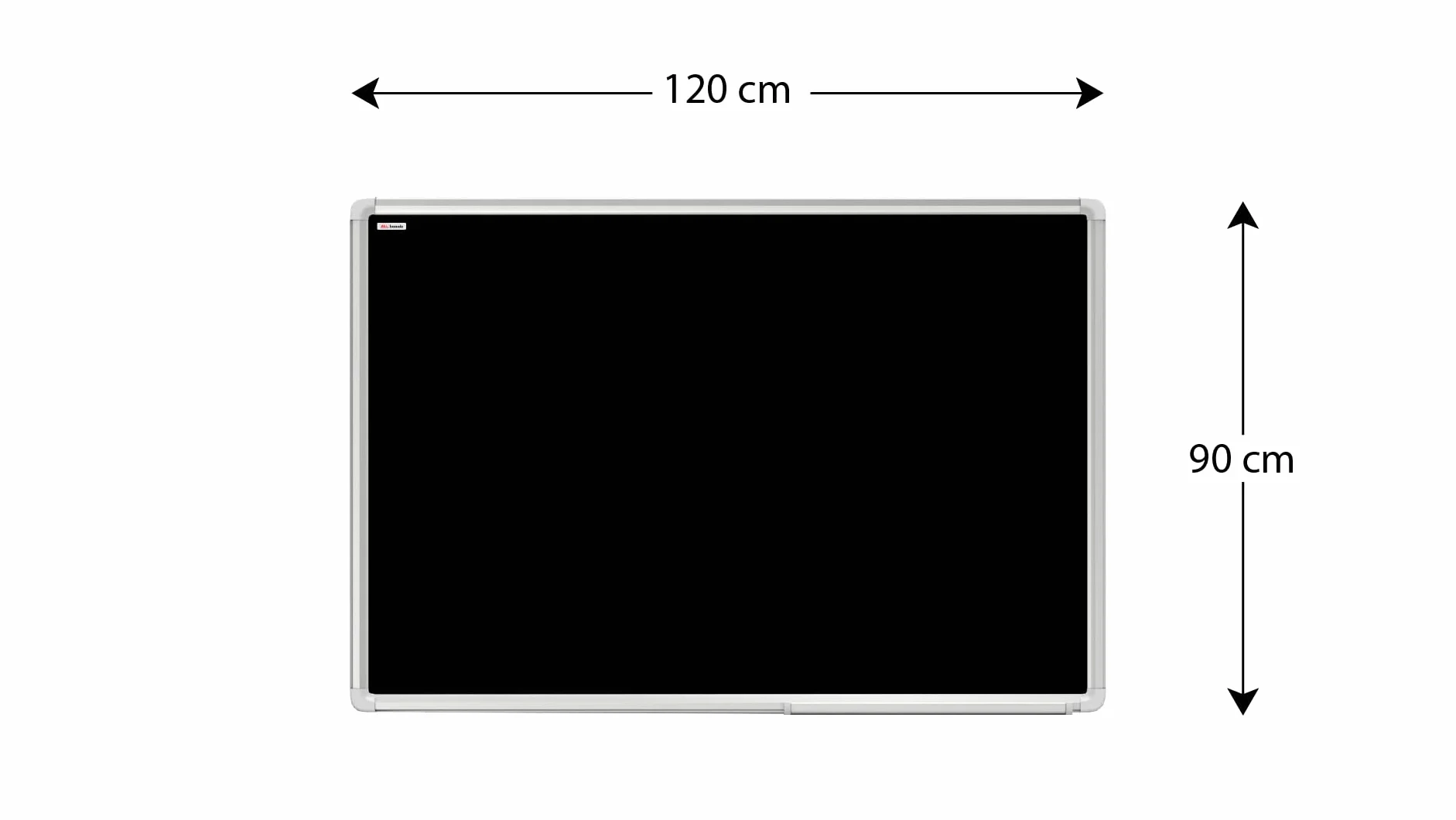 ALLboards Lavagna Nera da Gesso Magnetica con Cornice in Alluminio 120x90cm, Scrivibile con Gessetti e Pennarelli a Gesso